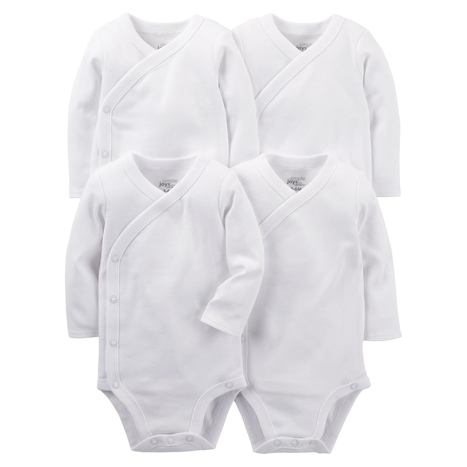 Bodysuits Unisex Simple Joys de Carter's 0-3 Meses 4 Piezas