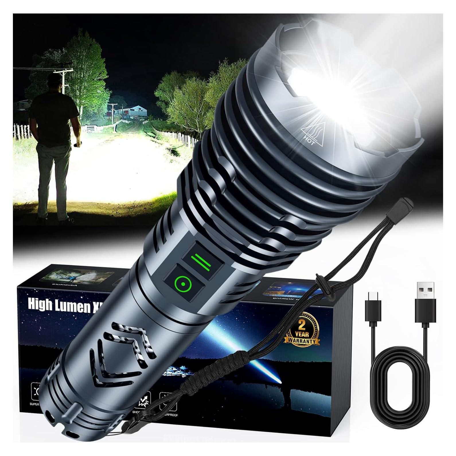 Linterna LED Recargable Baibian XHP160-06 5500 Lúmenes 6 Modos