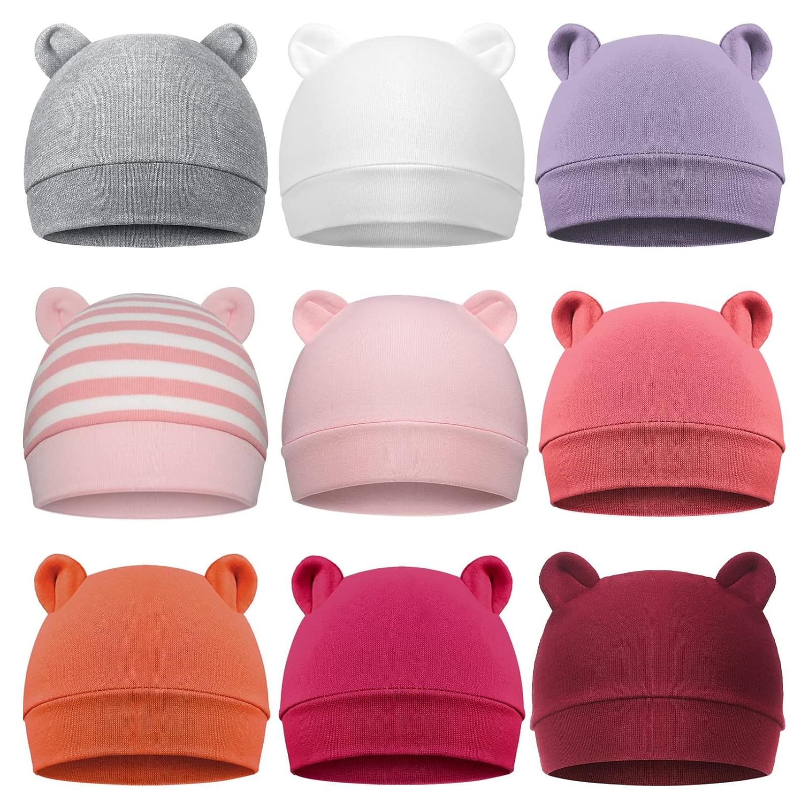 Geyoga 9 Gorros Beanie para Bebé Unisex 0-3 Meses