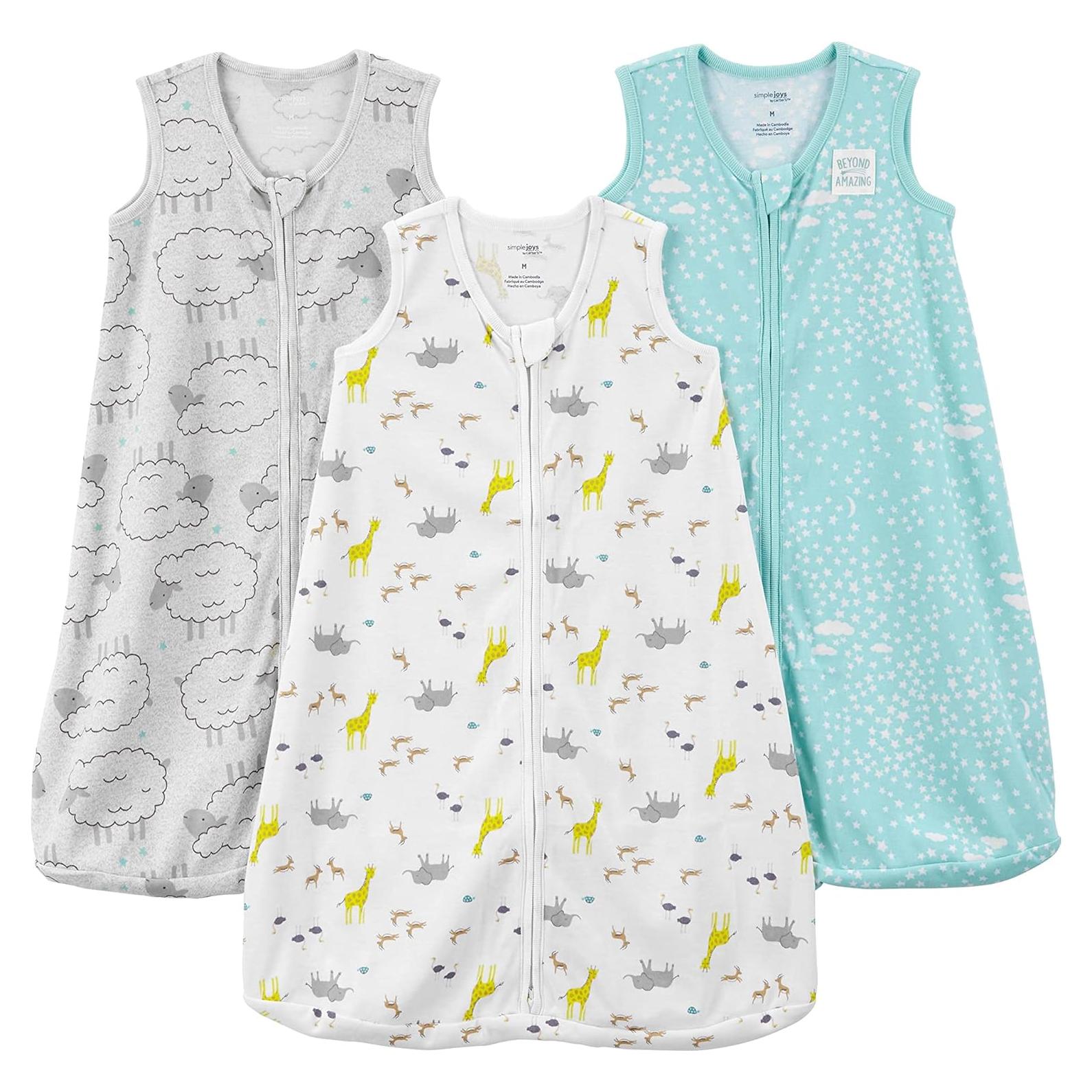 Saco de Dormir Microforro Carter's Simple Joys 3 Paquetes Bebé