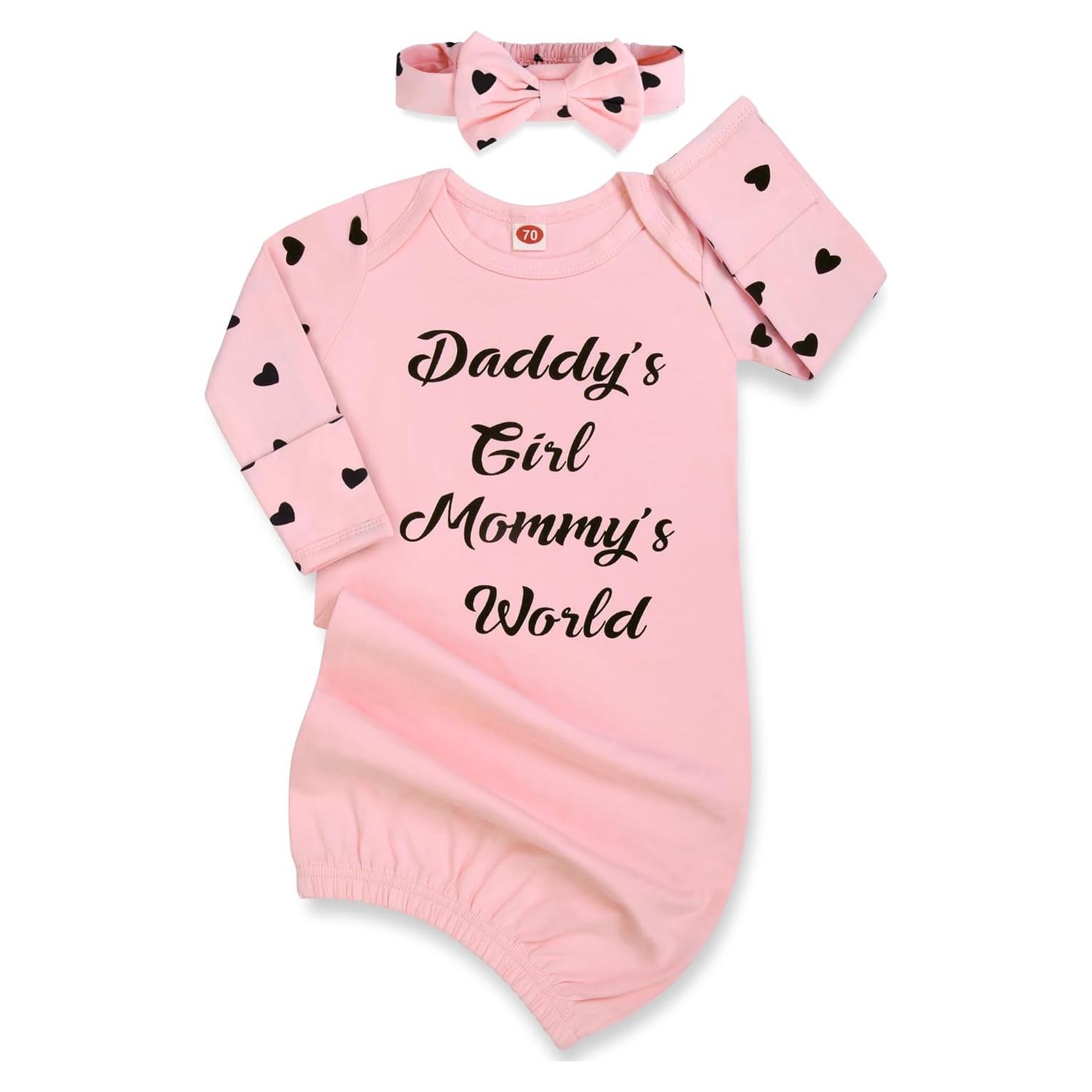 Vestido de Bebé Niña Mikccer Rosa 0-6 Meses Algodón