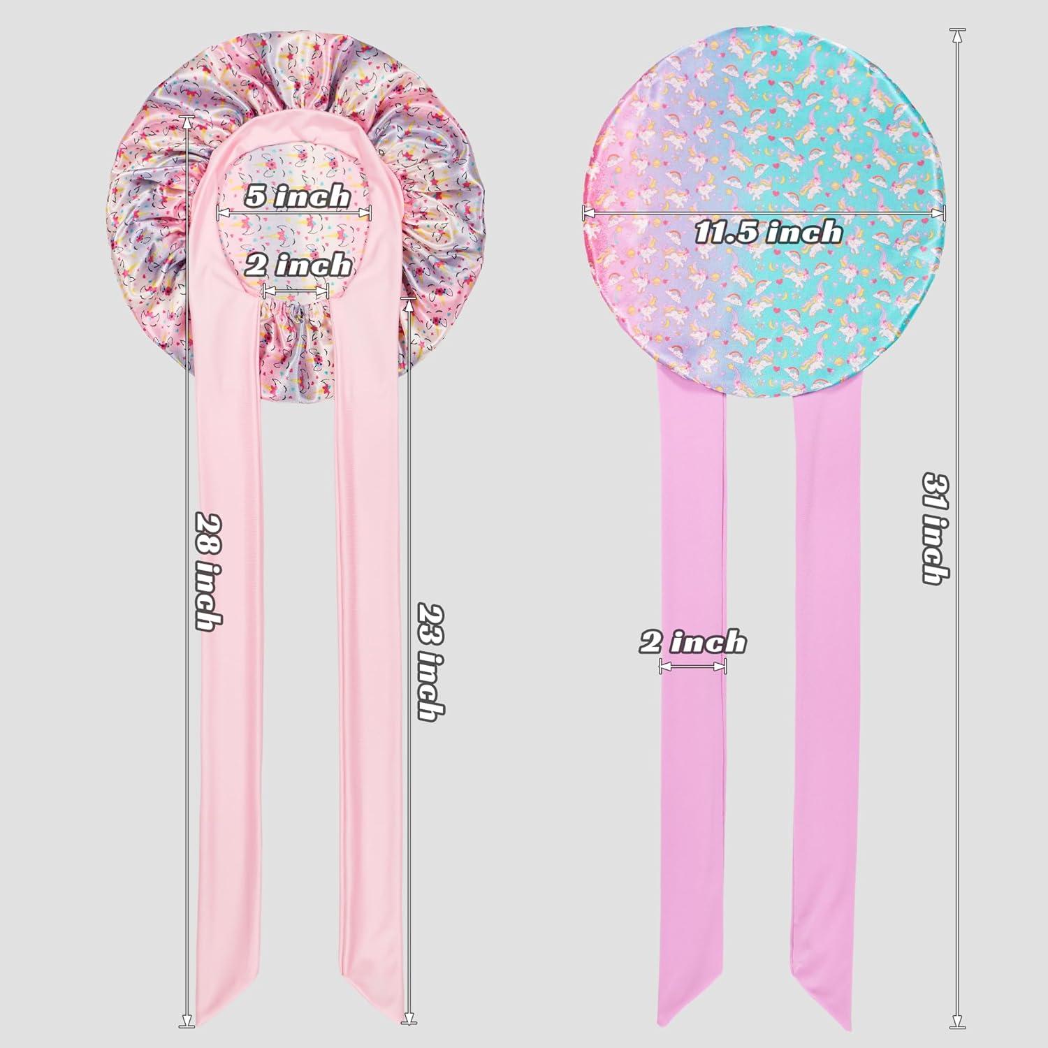 2 Gorras de Seda para Niños Choshion - Gorro de Dormir Ajustable