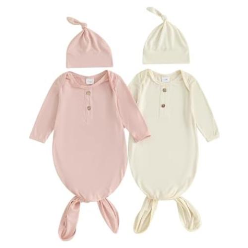 Conjunto Saco Anudado Bebé 0-3 Meses Merqwadd 2 Paquetes