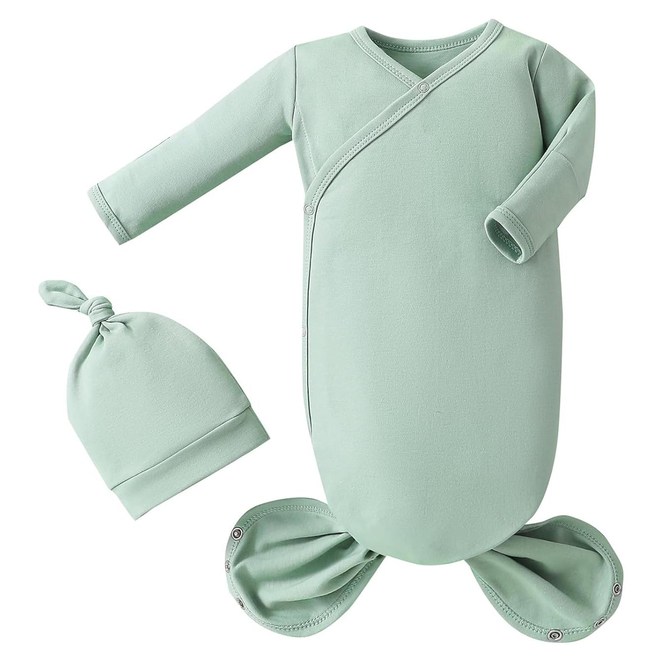 Conjunto de Vestidura de Bebé MVUOCR Algodón Verde Claro