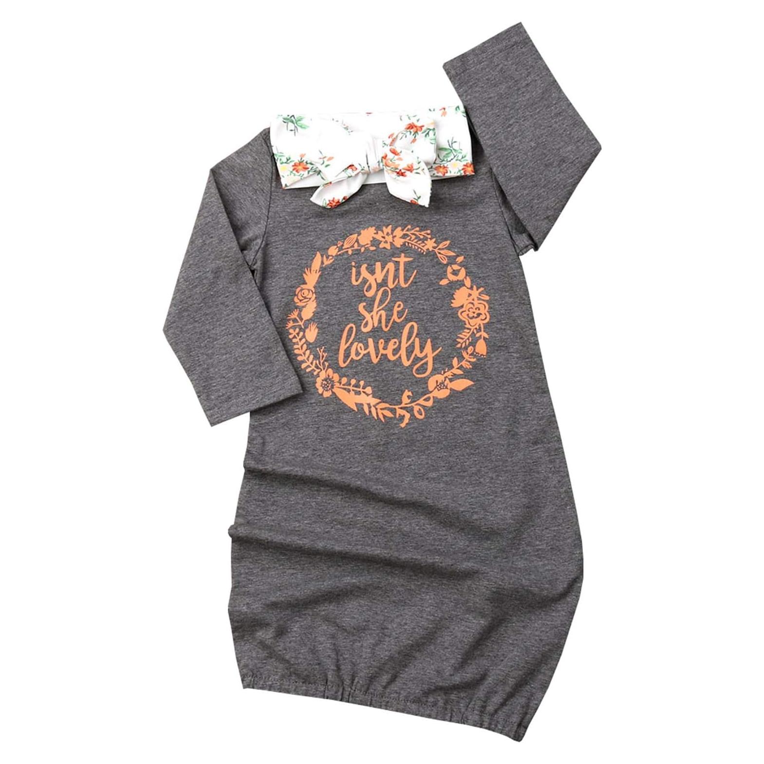 Vestido de Noche Floral para Bebés Qiylii con Diadema 0-18M