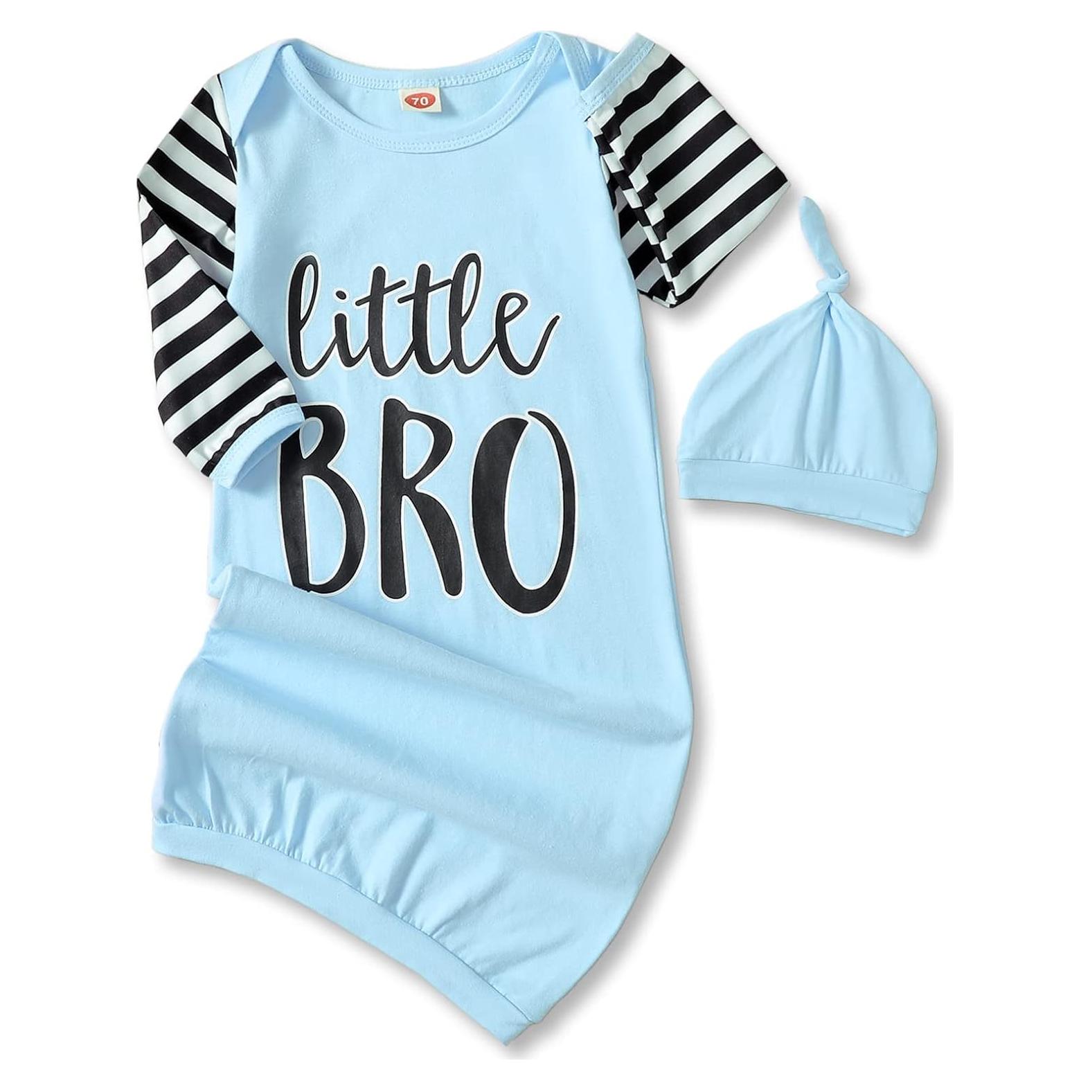 Conjunto de Pijama de Noche para Bebé Little Bro 0-6 Meses