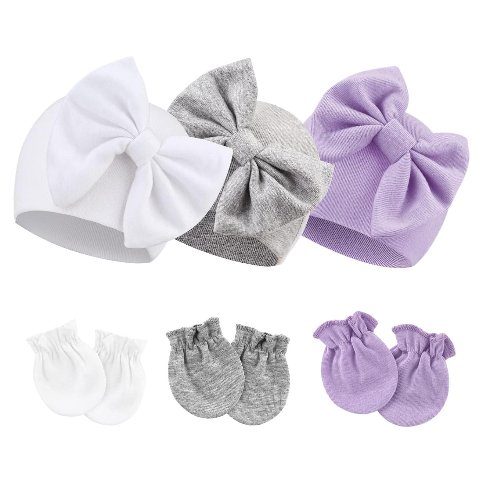 Conjunto de Gorro y Manoplas para Bebés AQOKKA 0-6 Meses
