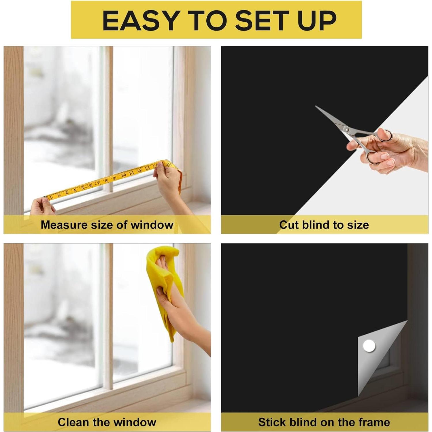 Cortinas Opacas Portátiles RUseeN 300x145 cm para Viajes