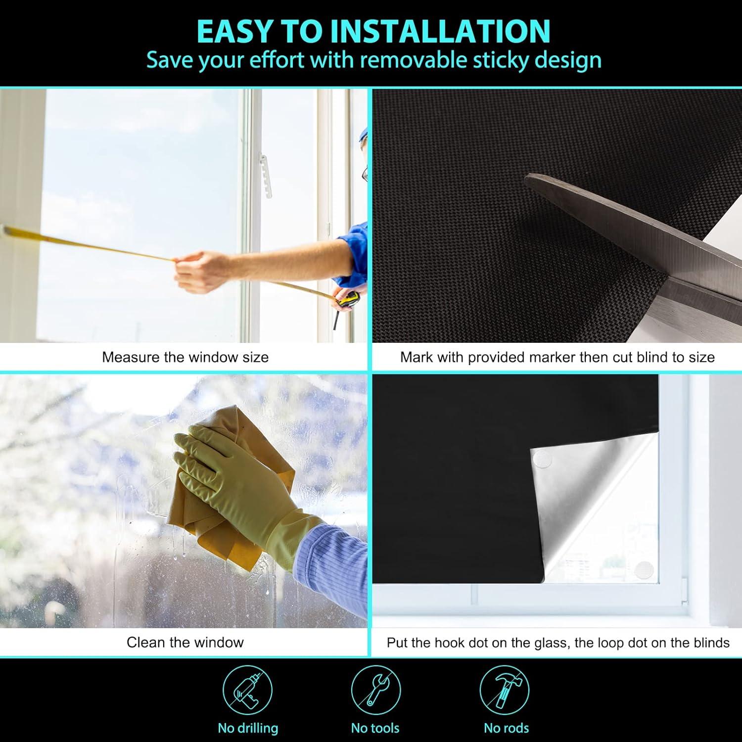 Cortinas Blackout BCJJ 300x145cm, 100% Oscuras para Dormitorio