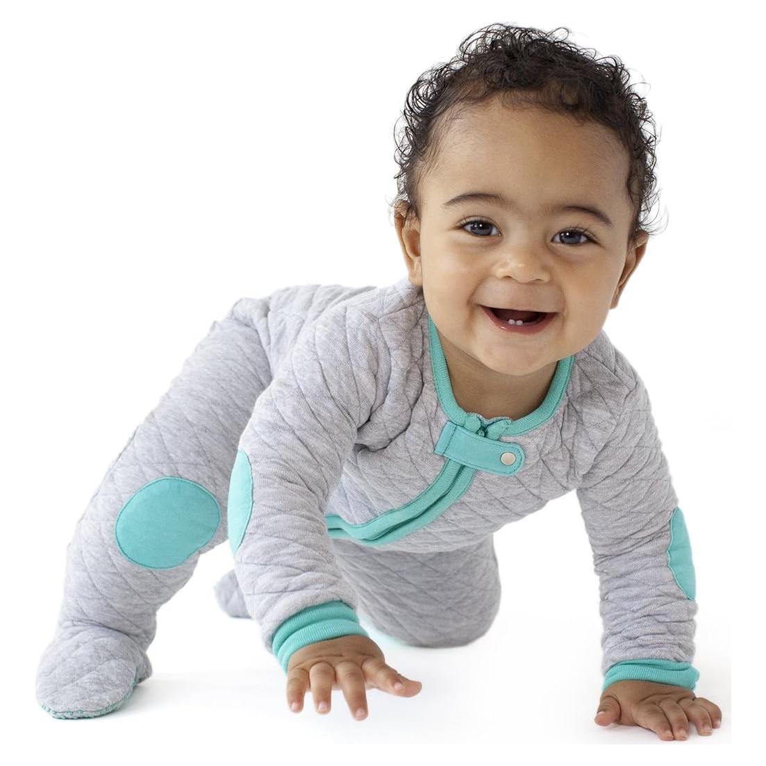 Pijama Acolchado de Algodón Baby Deedee Gris Melange 3-6 Meses