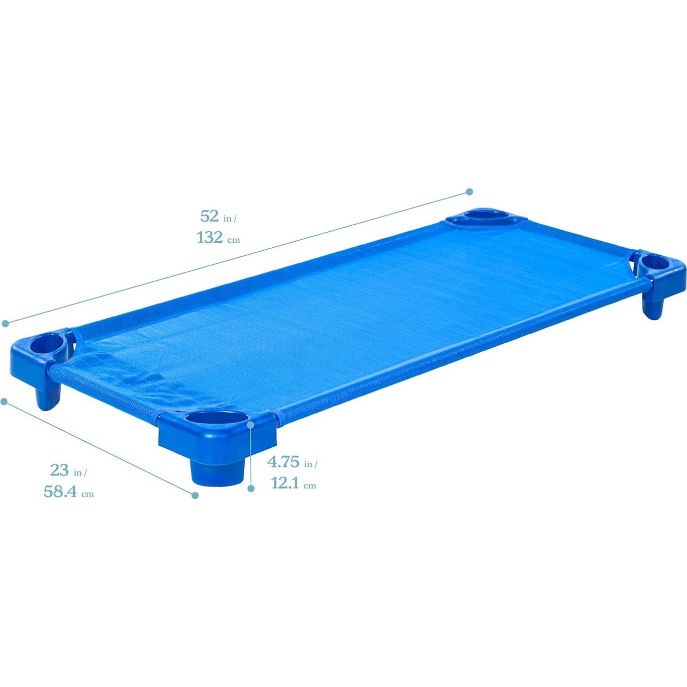 Cuna Apilable ECR4Kids Azul Estándar Paquete de 5