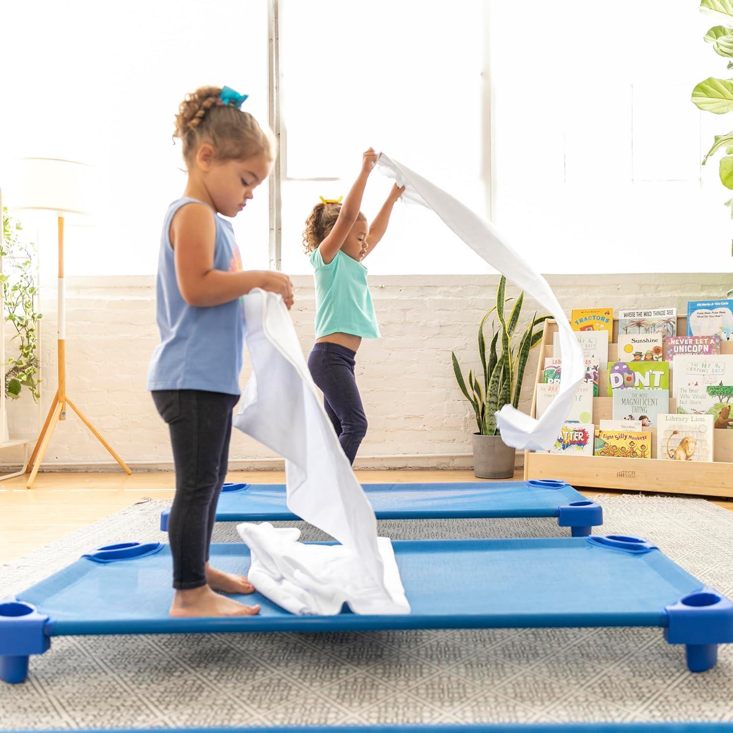 Cuna Apilable ECR4Kids Azul Estándar Paquete de 5