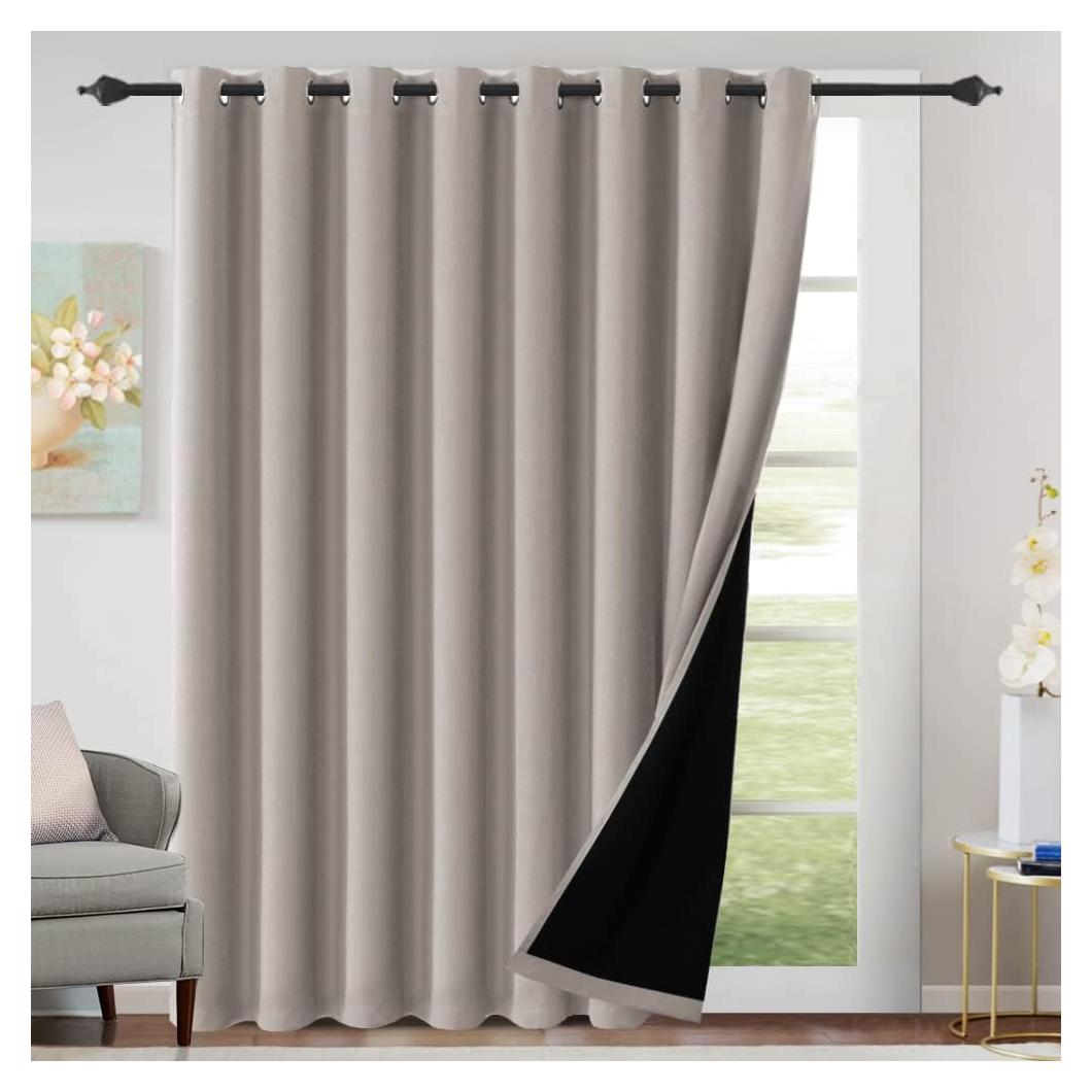 Cortinas H.VERSAILTEX 100% Opacas 254x213 cm Taupe Cálido