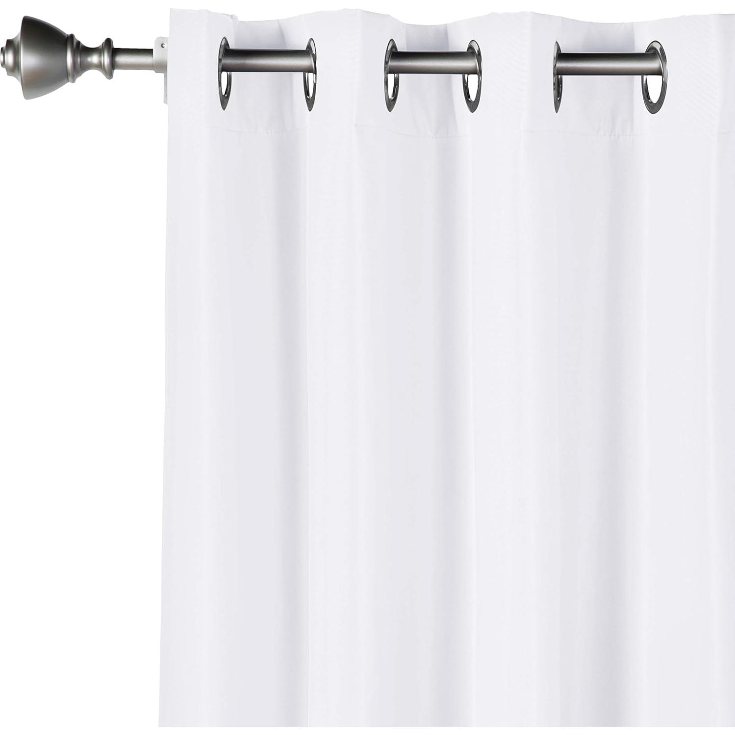 Cortinas Opacas Amazon Basics 2 Paneles 132x213 cm Blanco