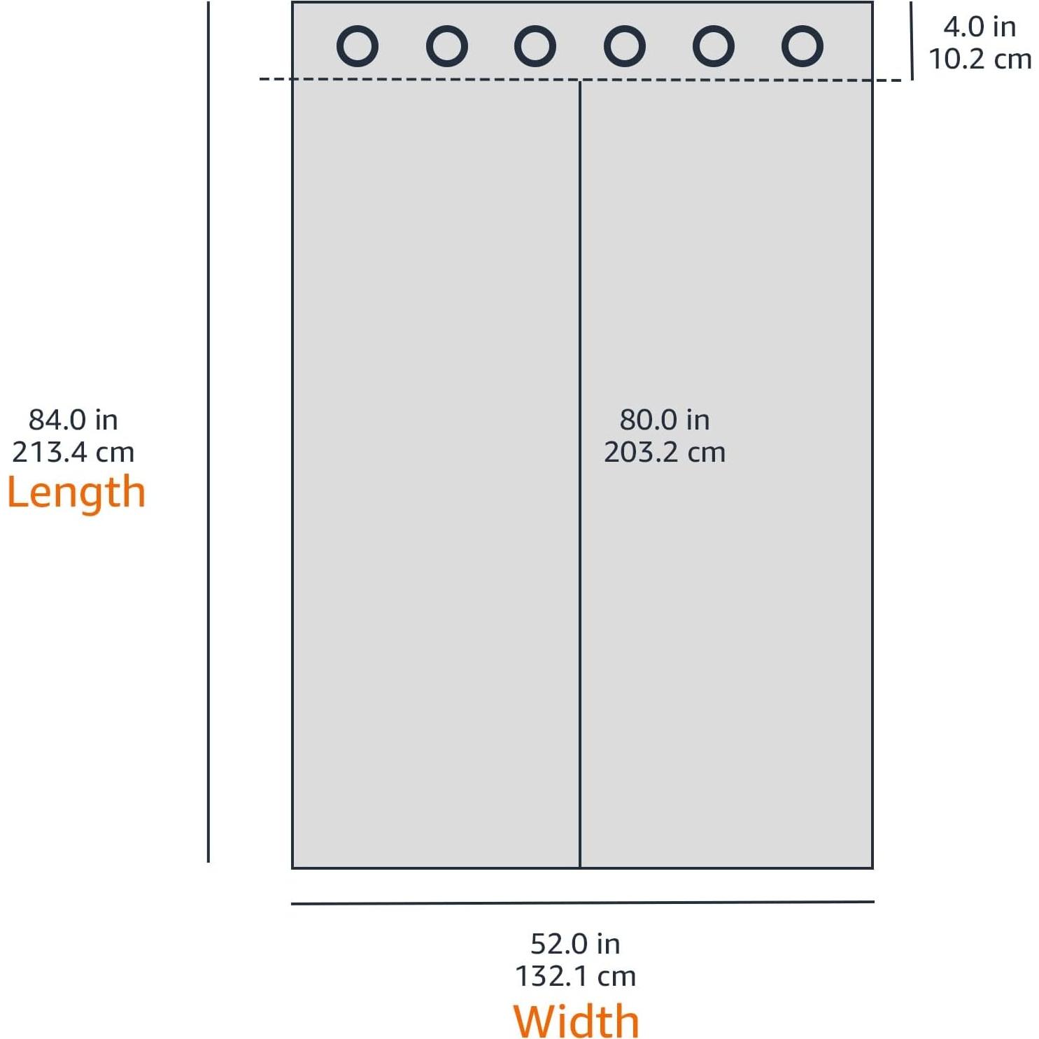 Cortinas Opacas Amazon Basics 2 Paneles 132x213 cm Blanco