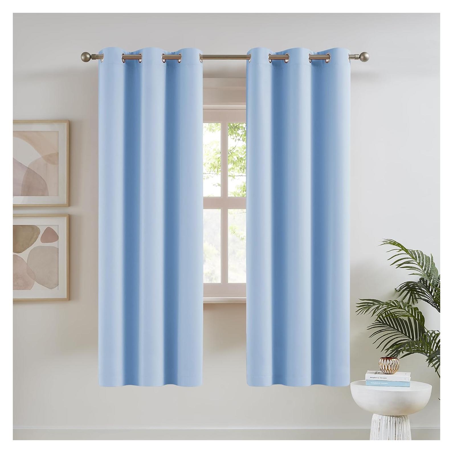 Cortinas Opacas DUALIFE Cerúleo 42x63" - Juego de 2 Paneles