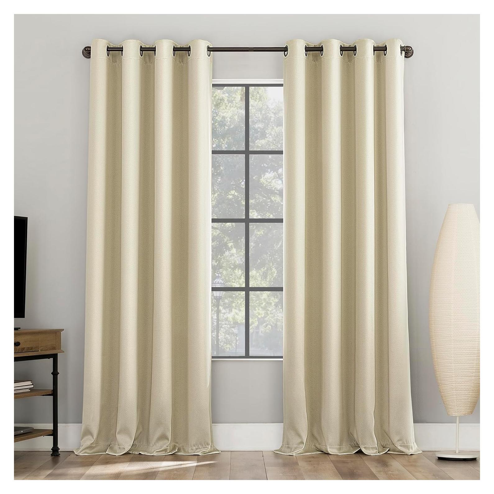 Cortinas Blackout Sun Zero Nordic 2-Pack 132x243 cm Crema