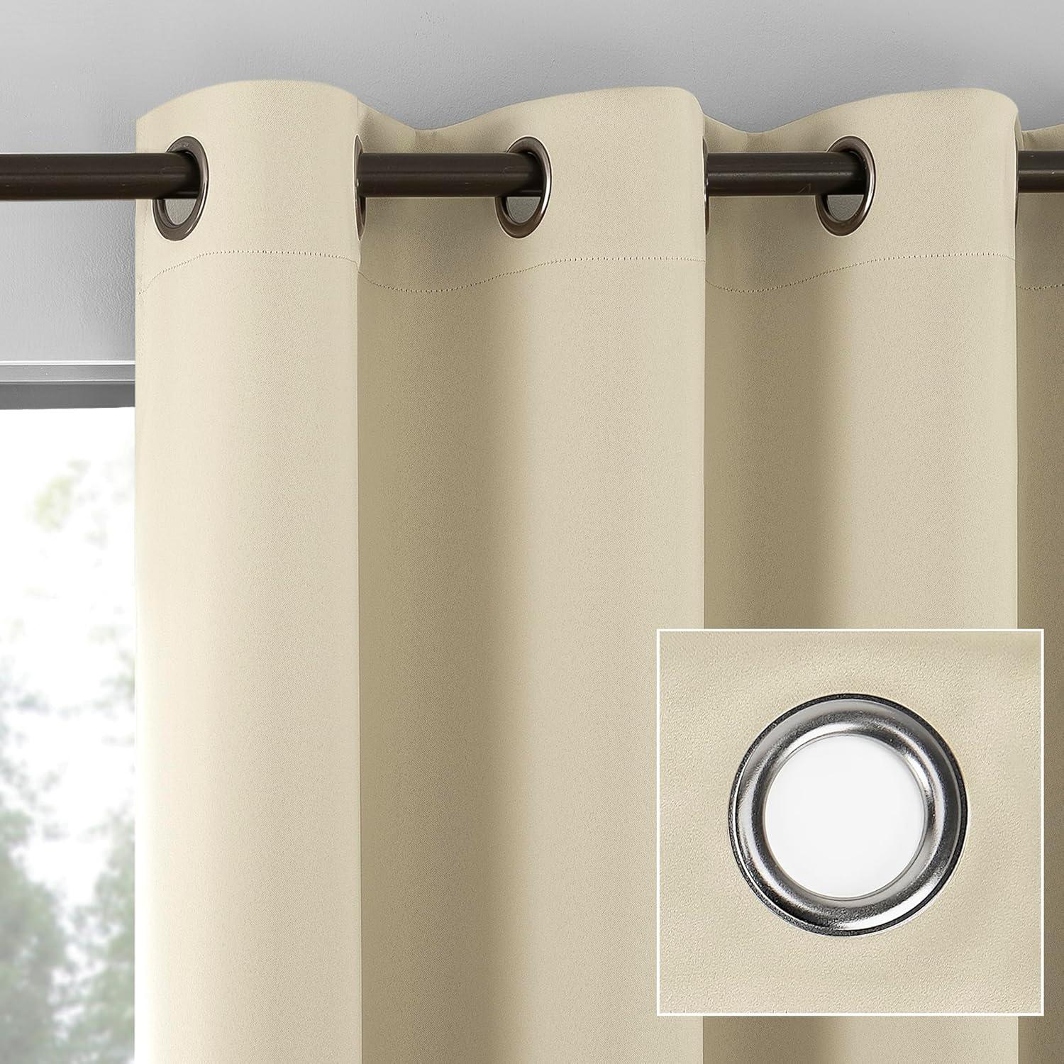 Cortinas Blackout Sun Zero Nordic 2-Pack 132x243 cm Crema
