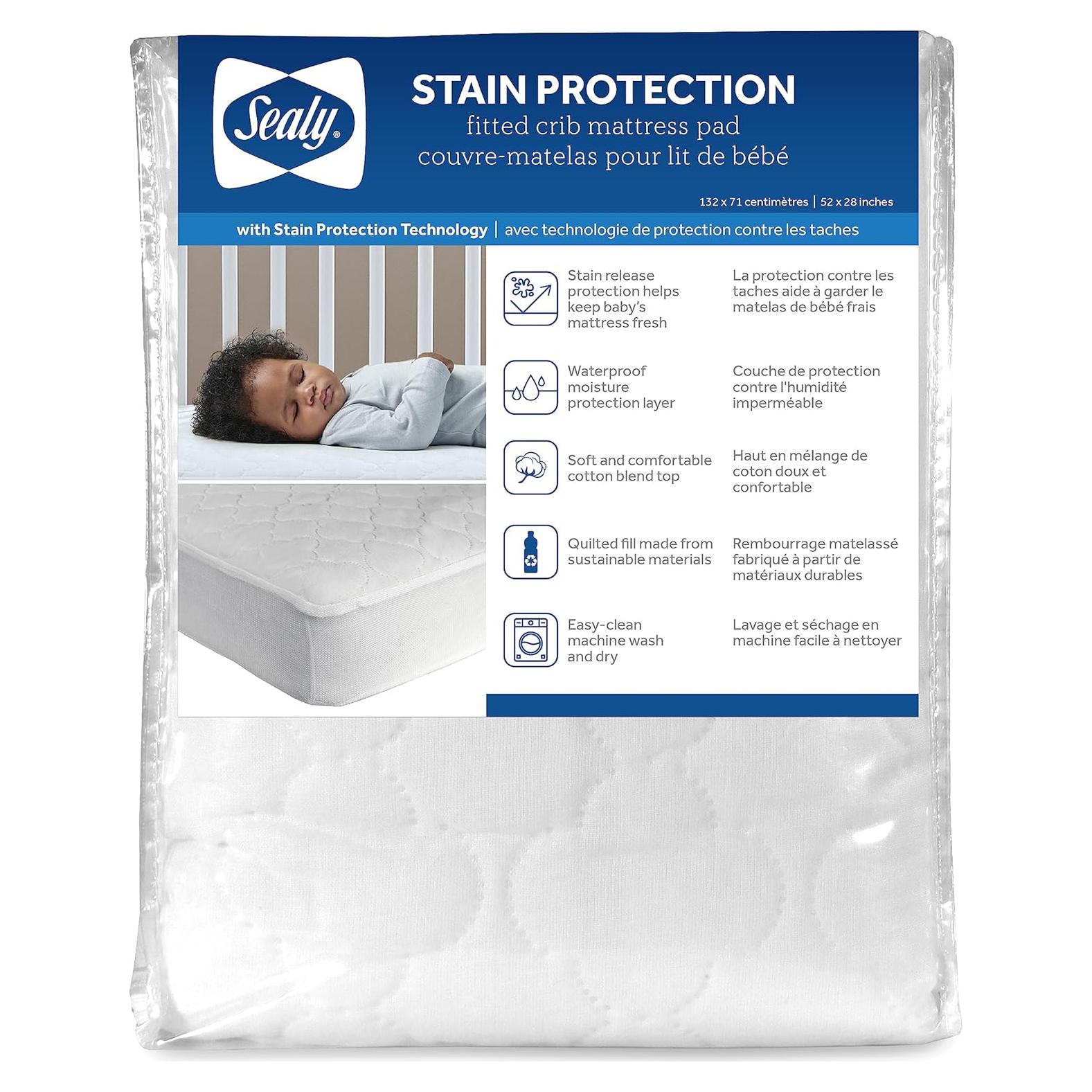Protector de Colchón Impermeable Sealy Baby 132x71 cm