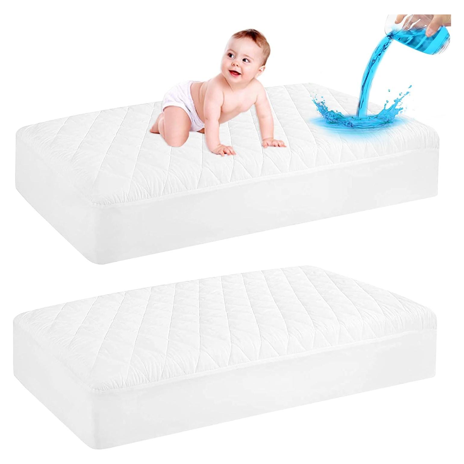 Protector de Colchón de Cuna Impermeable GRT 2 Piezas 52x28 cm