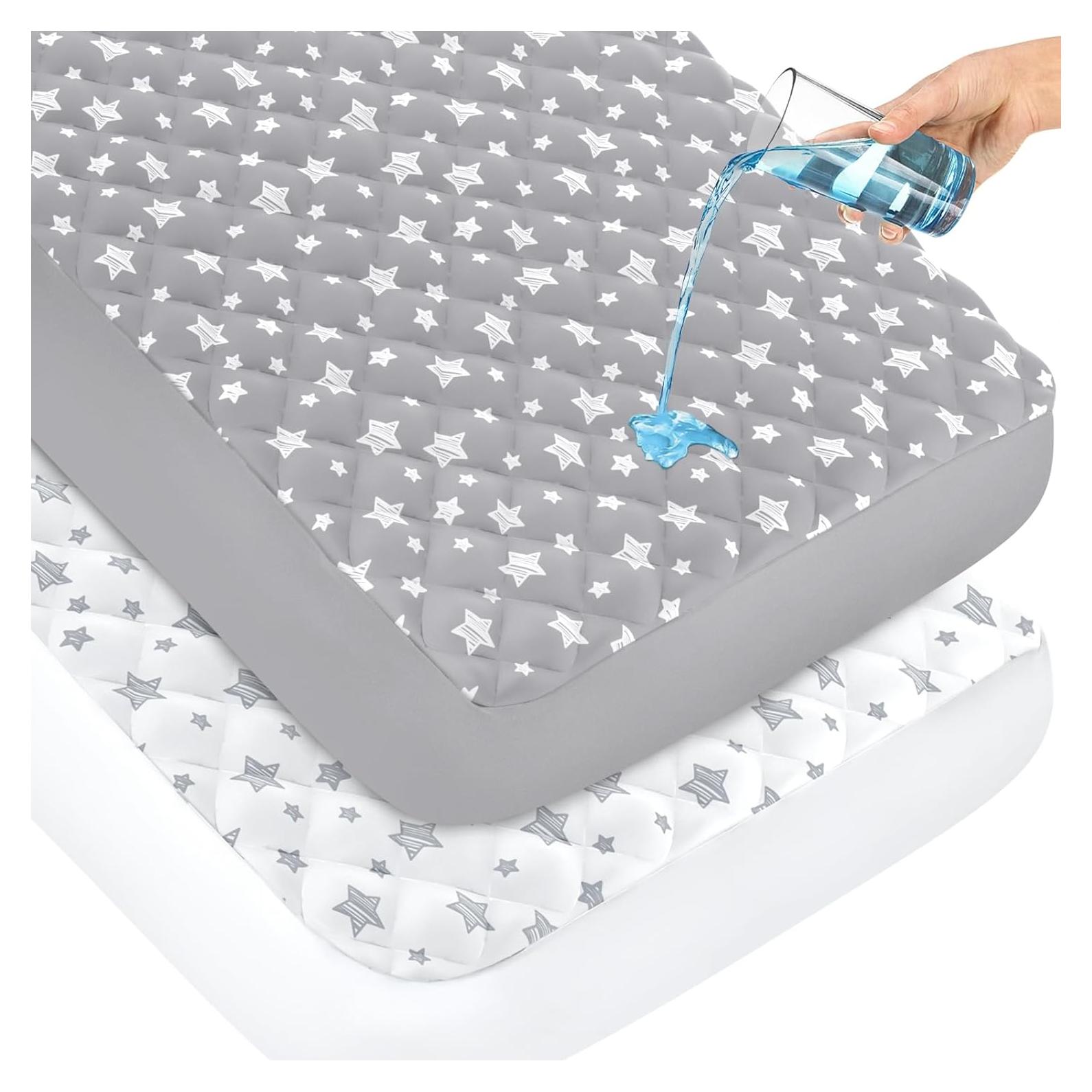 Protector de Colchón de Cuna Impermeable Moonsea 132x71 cm