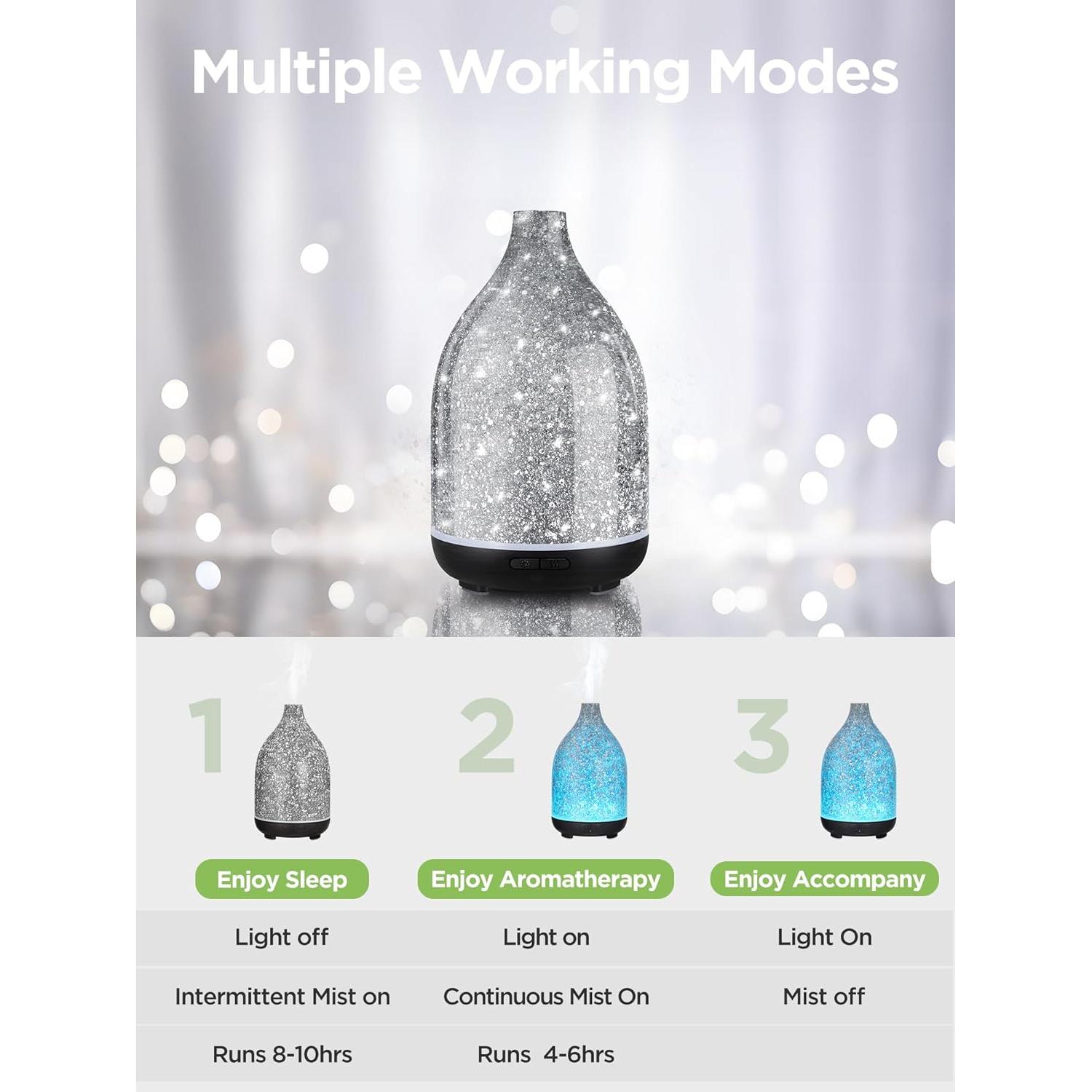 Difusor de Aceite InnoGear 150ml Aromaterapia Plata Brillante