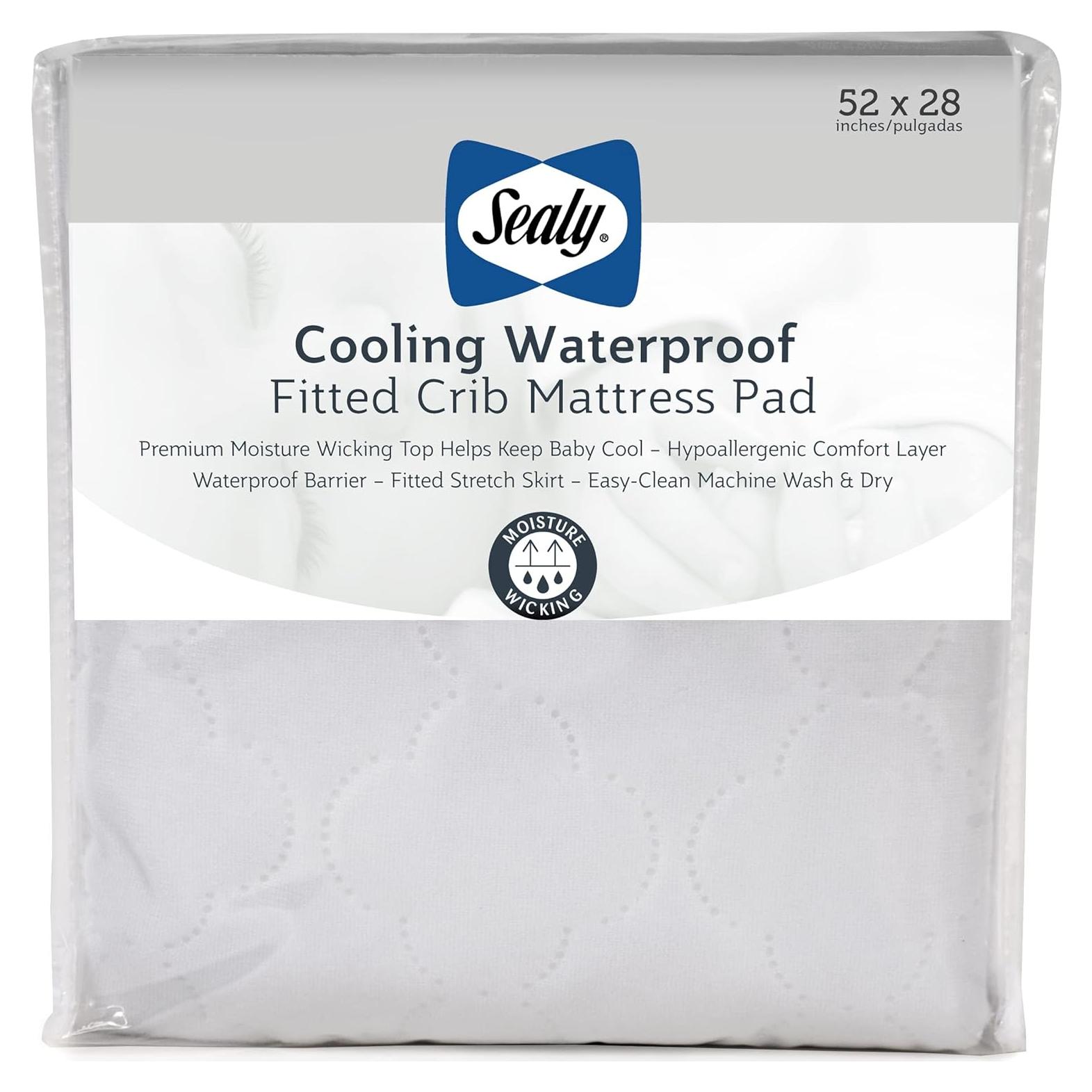 Protector de colchón impermeable Sealy Baby para cuna 132x71 cm