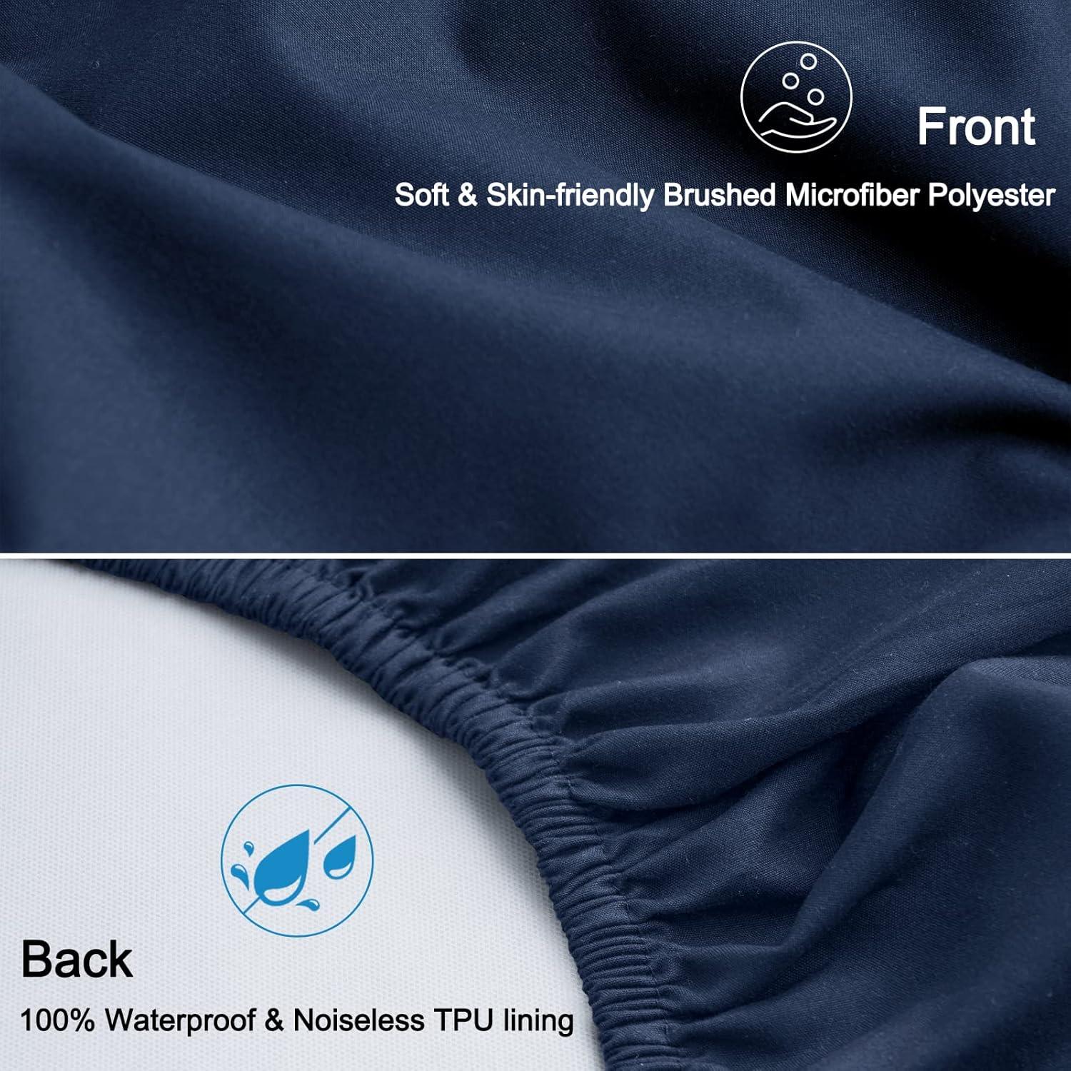 Sábanas de Cuna Impermeables David's Kids 2 Piezas Azul Gris