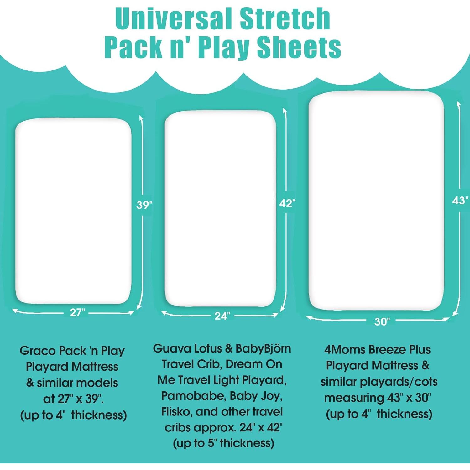 Sábanas Ajustadas para Cuna Mini BROLEX Elefantes y Osos