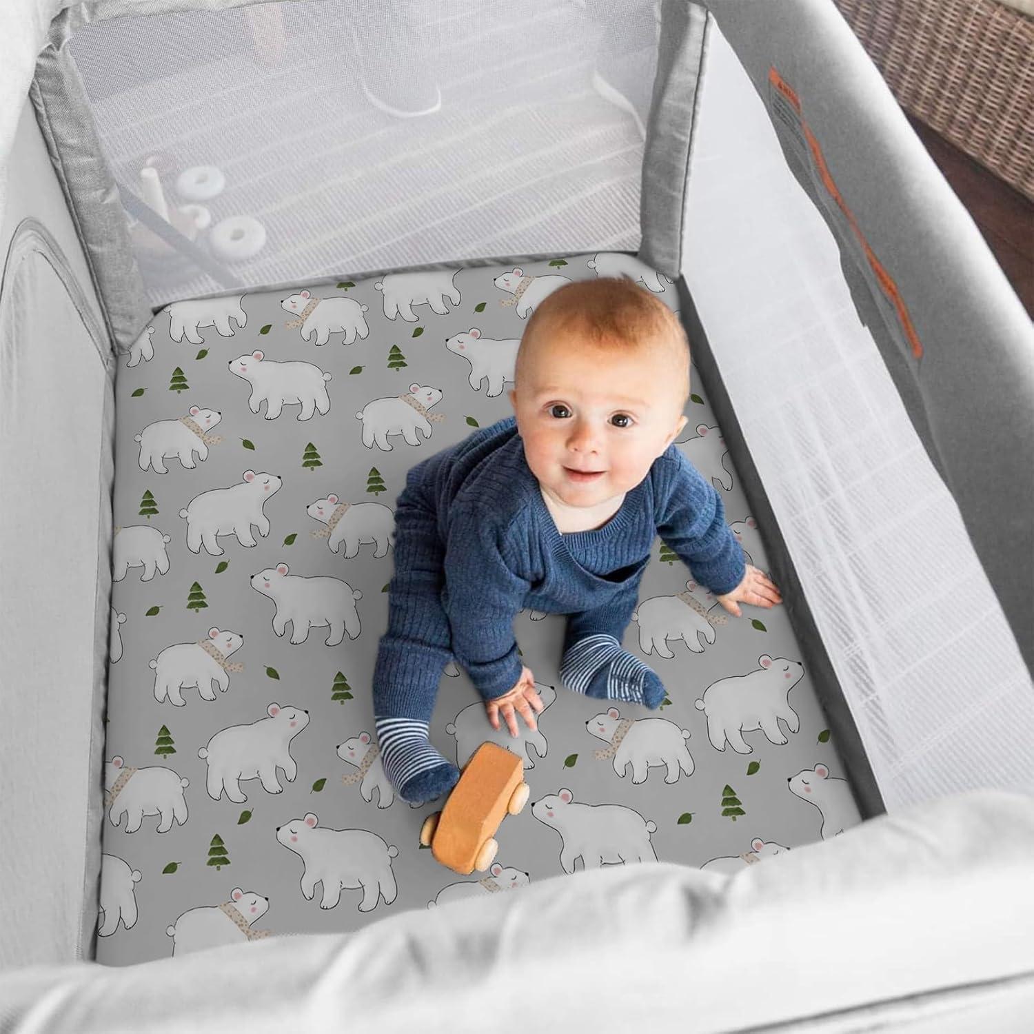 Sábanas Ajustadas para Cuna Mini BROLEX Elefantes y Osos