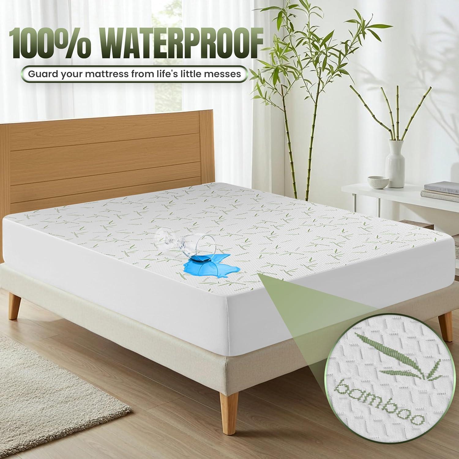 Protector de Colchón Impermeable Utopia Bedding Completo 200 GSM