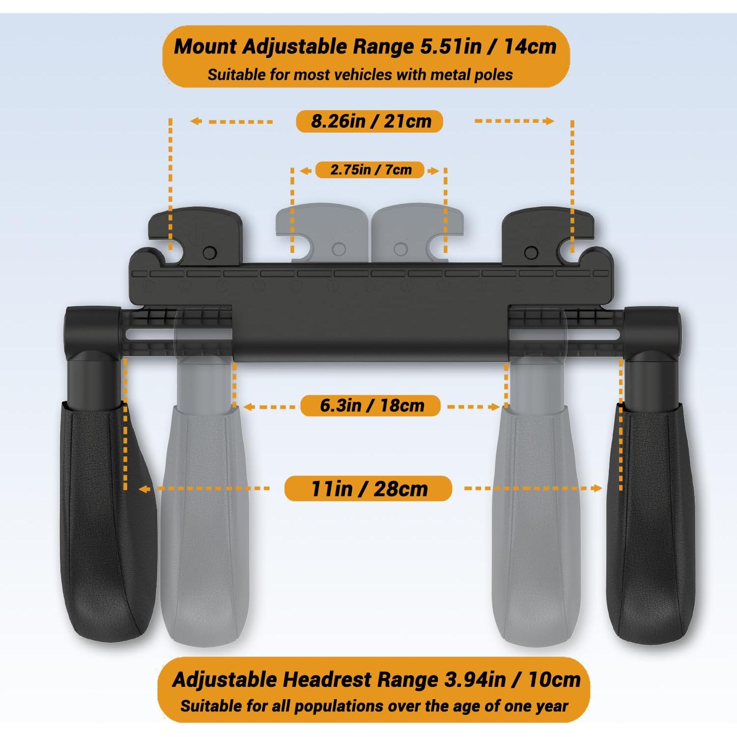 Almohada Reposacabezas Zorunowa Ajustable Espuma Viscoelástica