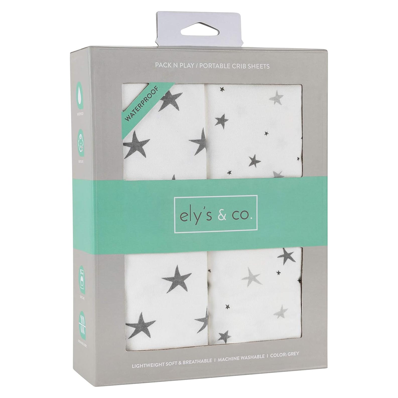 Sábanas Impermeables Ely's & Co. para Cuna Mini 2-Pack Algodón