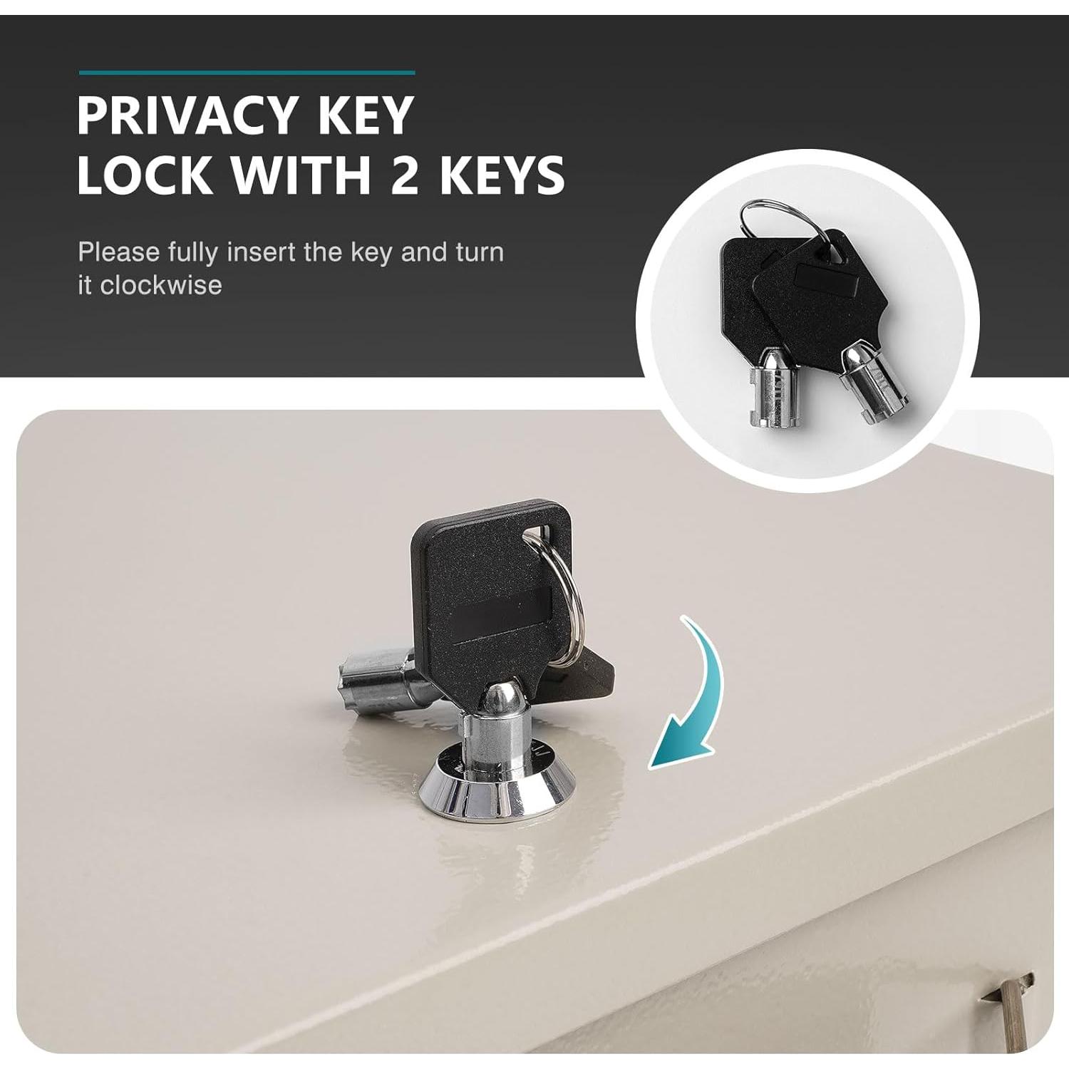 Caja de Documentos a Prueba de Fuego Polspag Grande Blanca