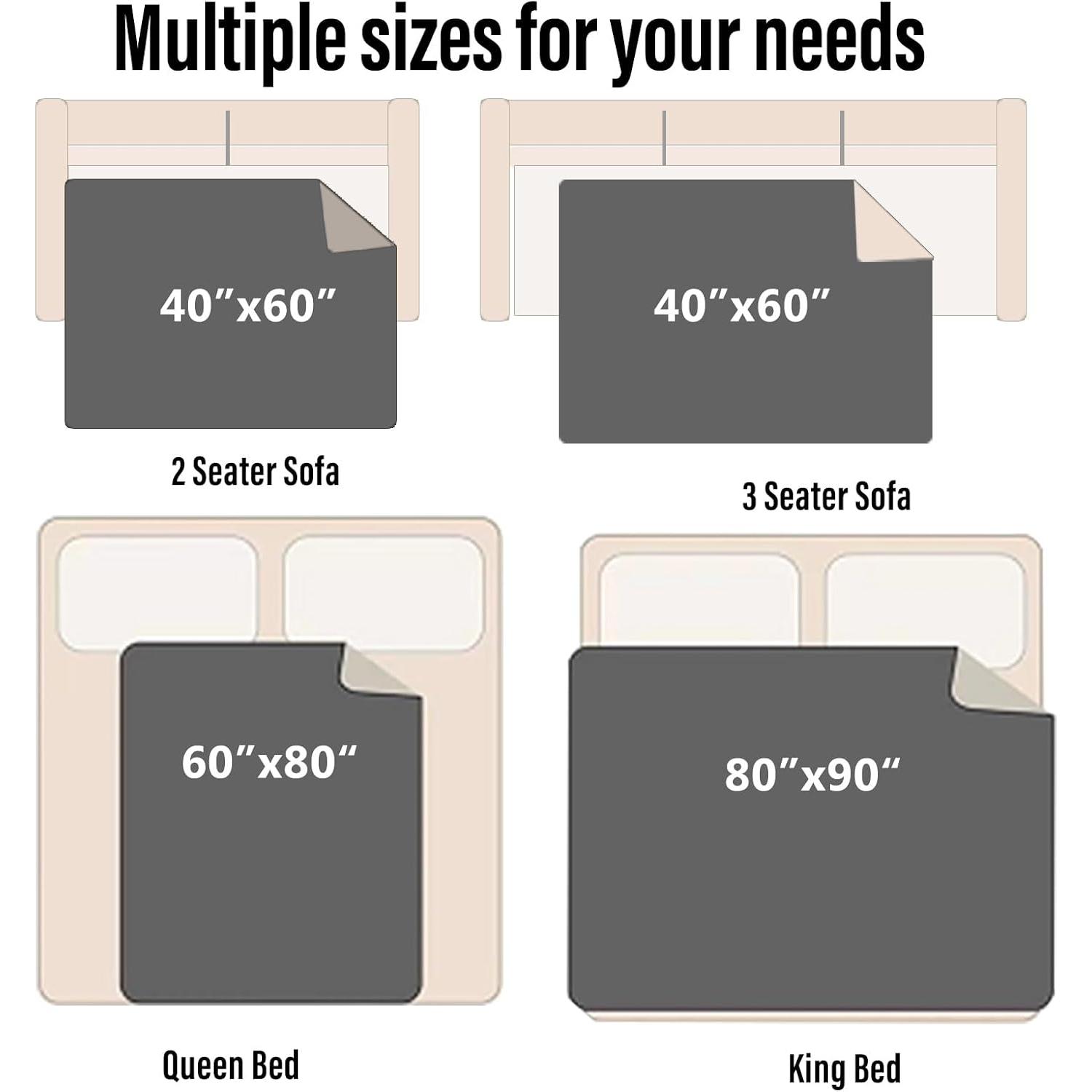 Manta Impermeable Ahinahwap 101.6x152.4cm Gris Oscuro/Plateado