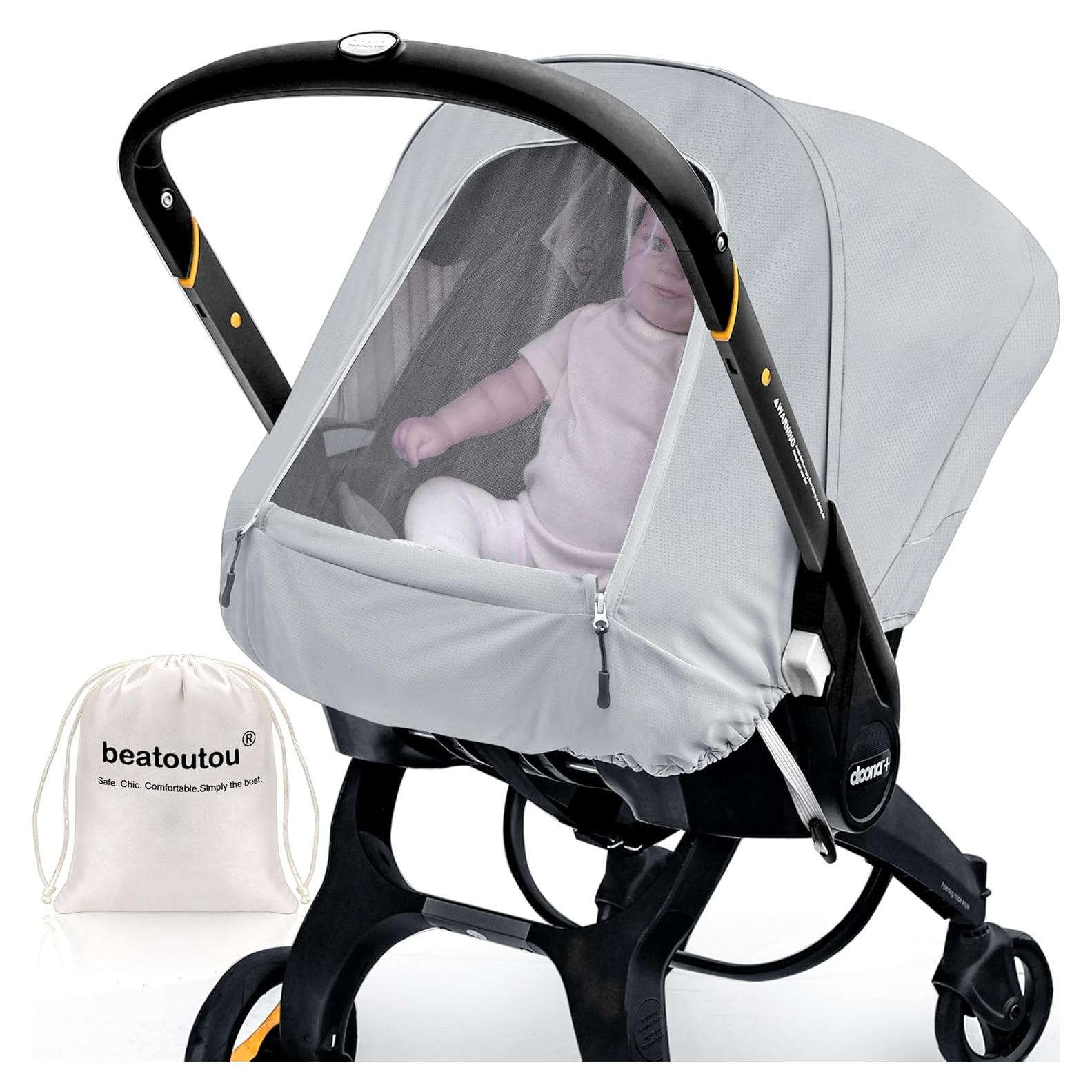 Cubierta de Asiento de Coche para Bebé Doona Gris Transpirable