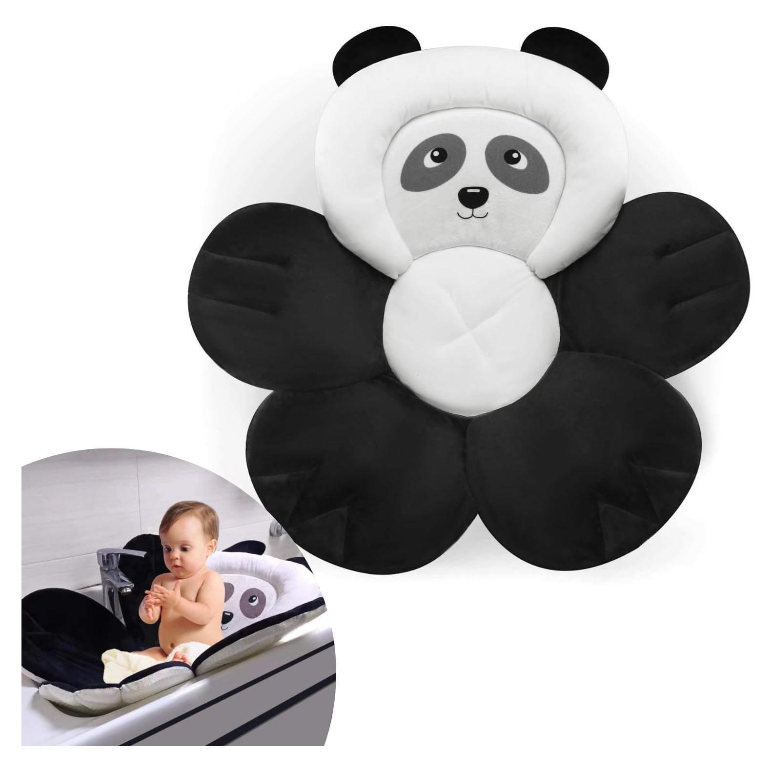 Almohadilla de Baño para Bebés PandaEar - Asiento Suave Negro