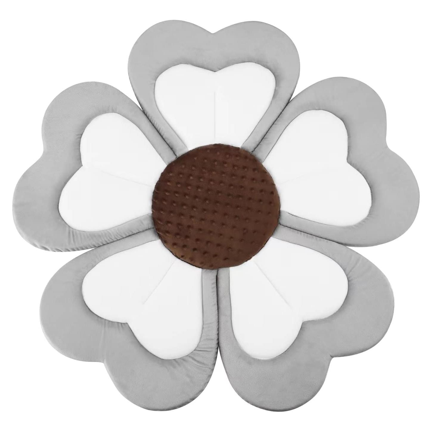 Almohadilla de Baño para Bebés PandaEar - Flor Gris 88.9 cm