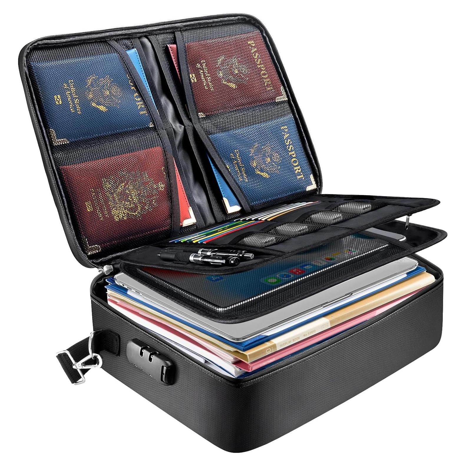 Caja de Documentos a Prueba de Fuego BALEINE 15x11x4 Negro