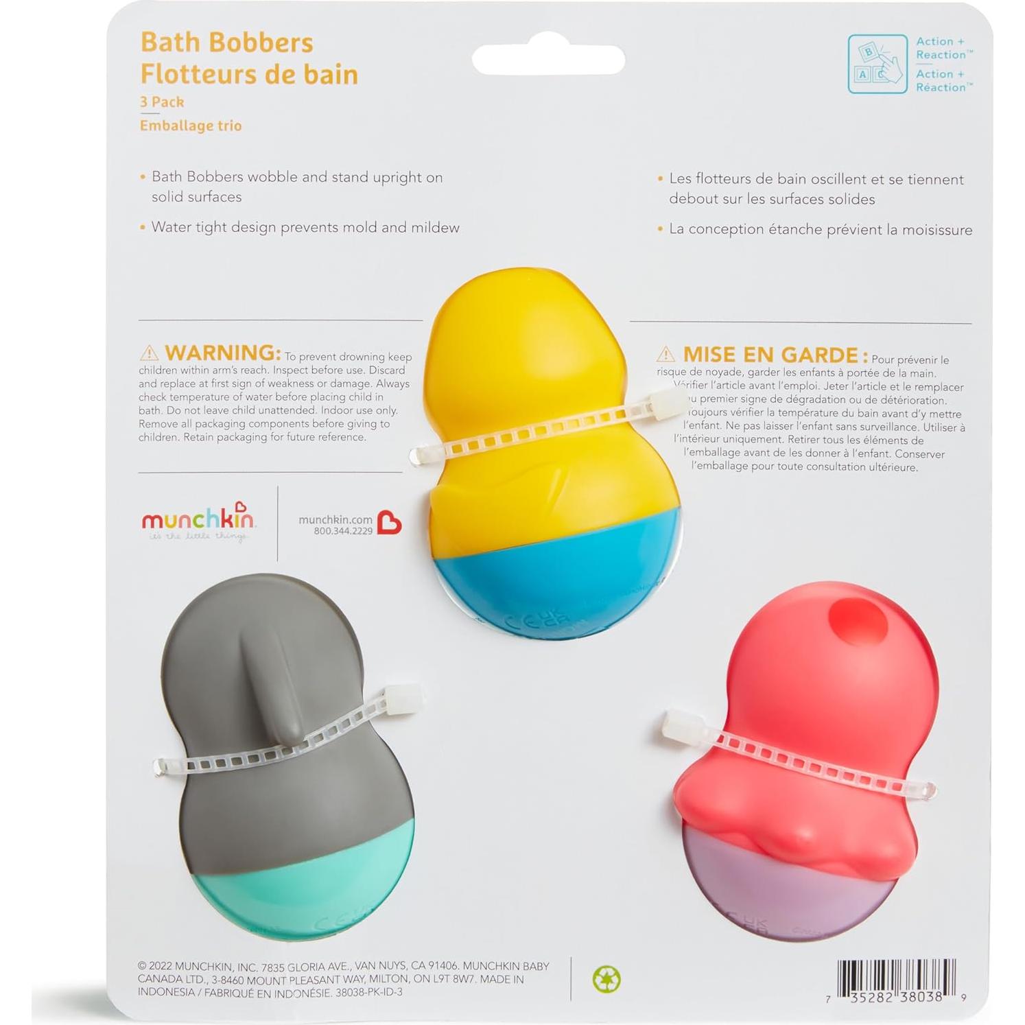 Juguetes de Baño Munchkin 3 en 1 Delfín Manatí Pulpo 6+ Meses