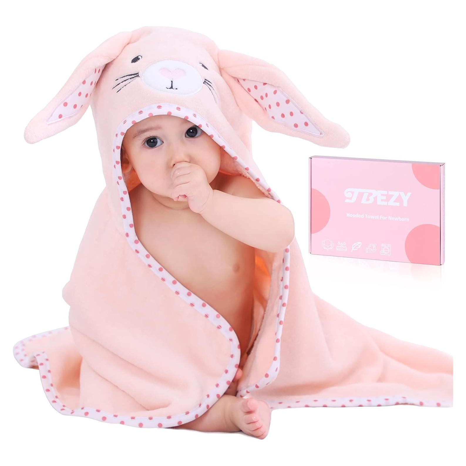 Toalla con Capucha TBEZY para Bebé Conejo 81.3x61 cm Algodón