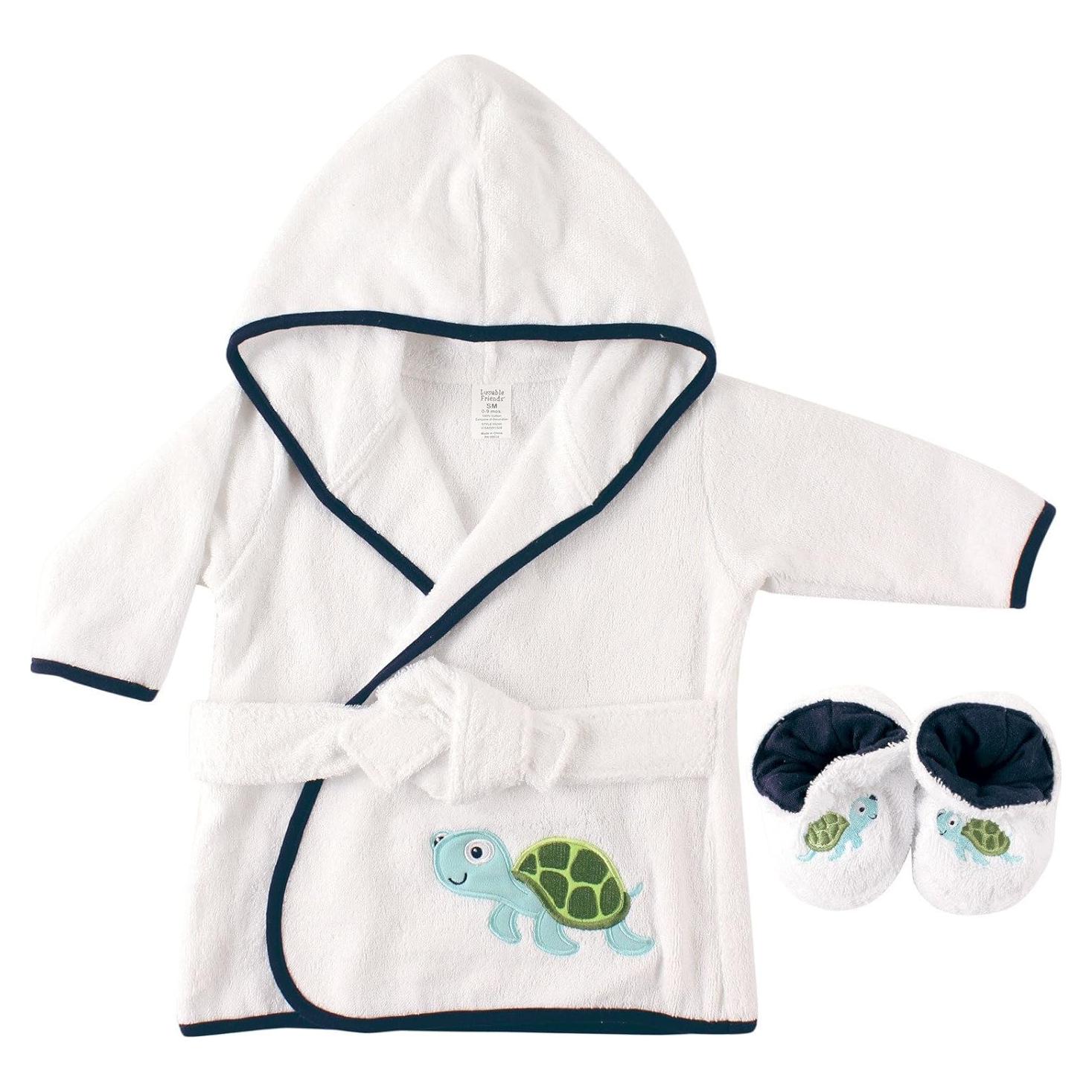 Bata de Baño Unisex Luvable Friends Tortuga 100% Algodón Terry