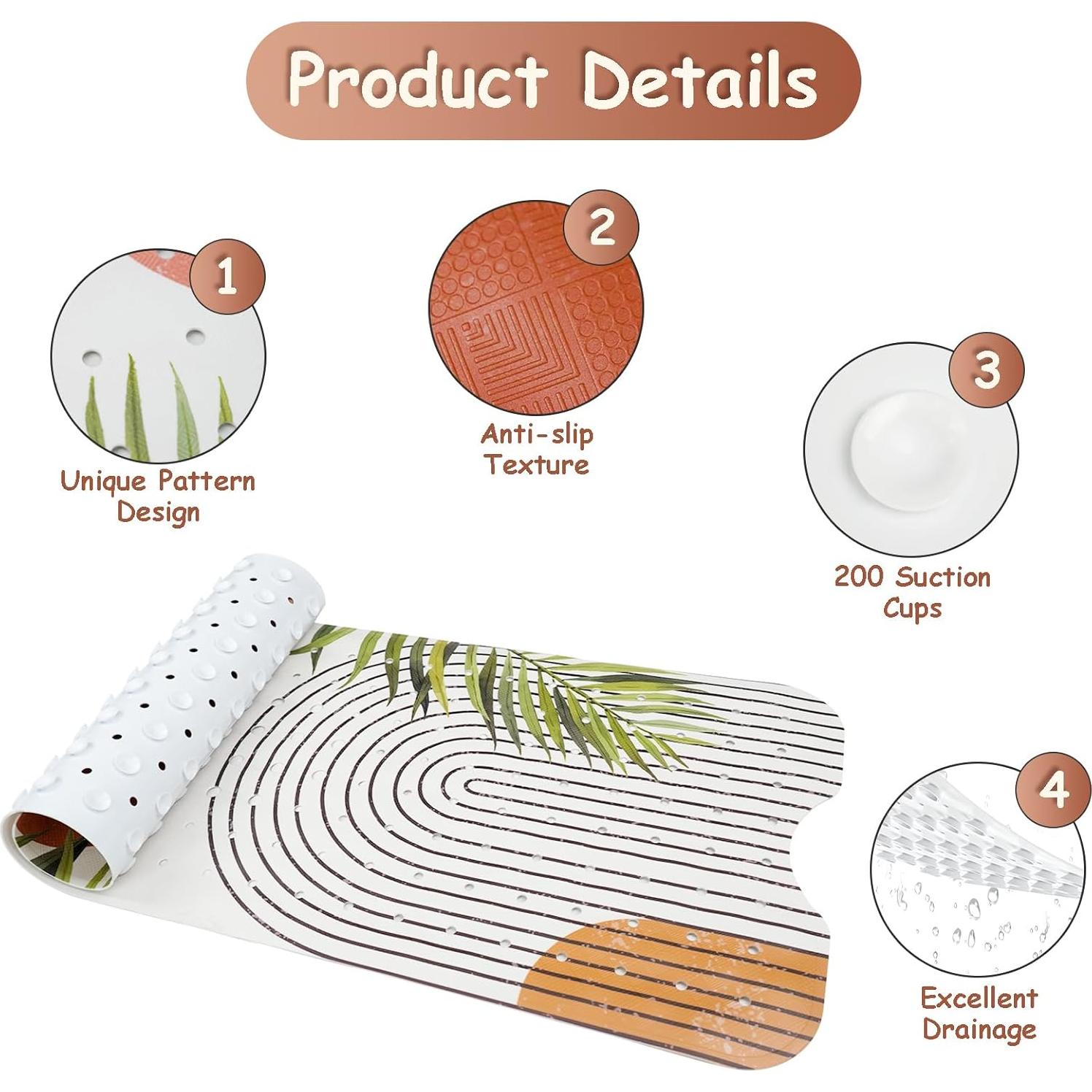 Alfombra de Baño Antideslizante Aquoechd Boho 100.3x40.6cm