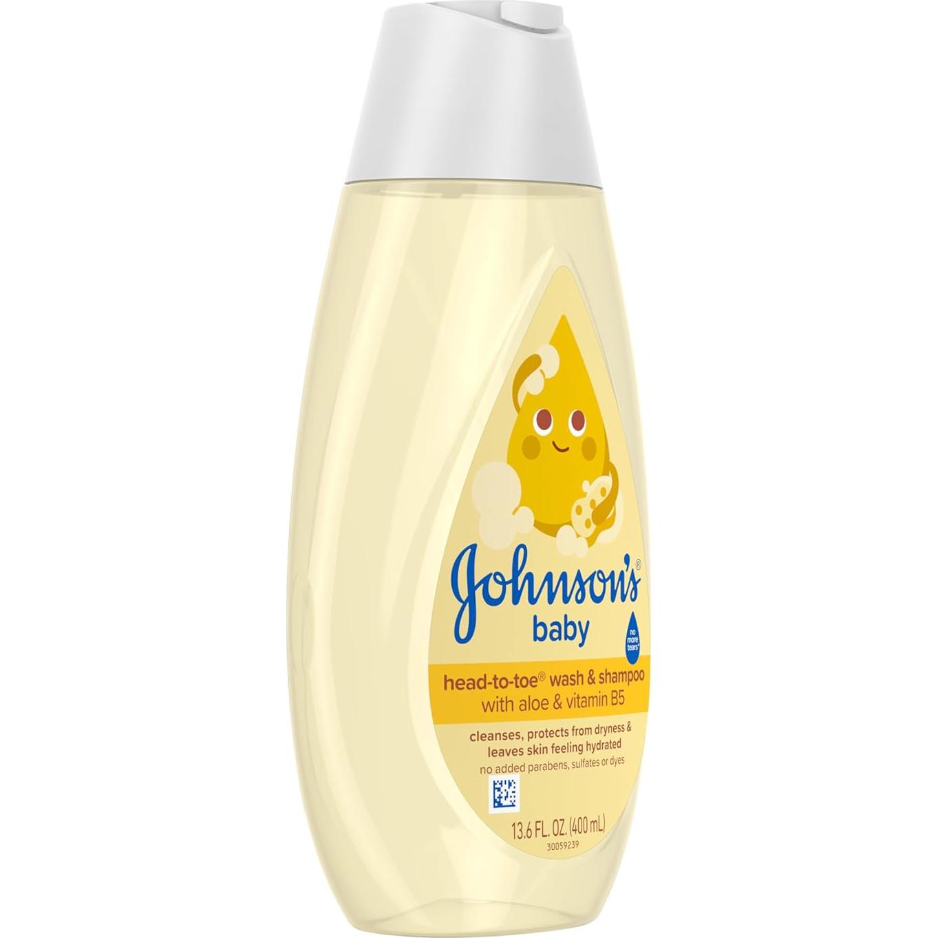 Jabón y Champú Johnson's para Bebés 400 ml Cabeza a Pies