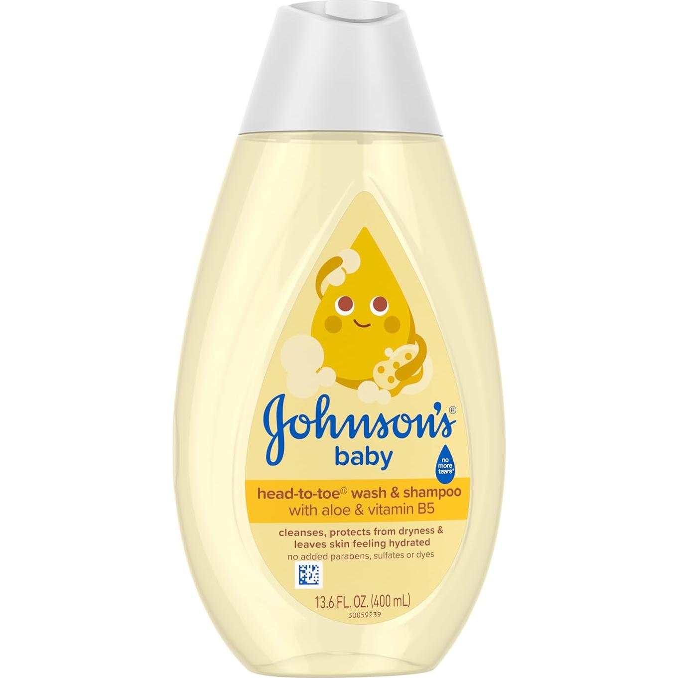 Jabón y Champú Johnson's para Bebés 400 ml Cabeza a Pies