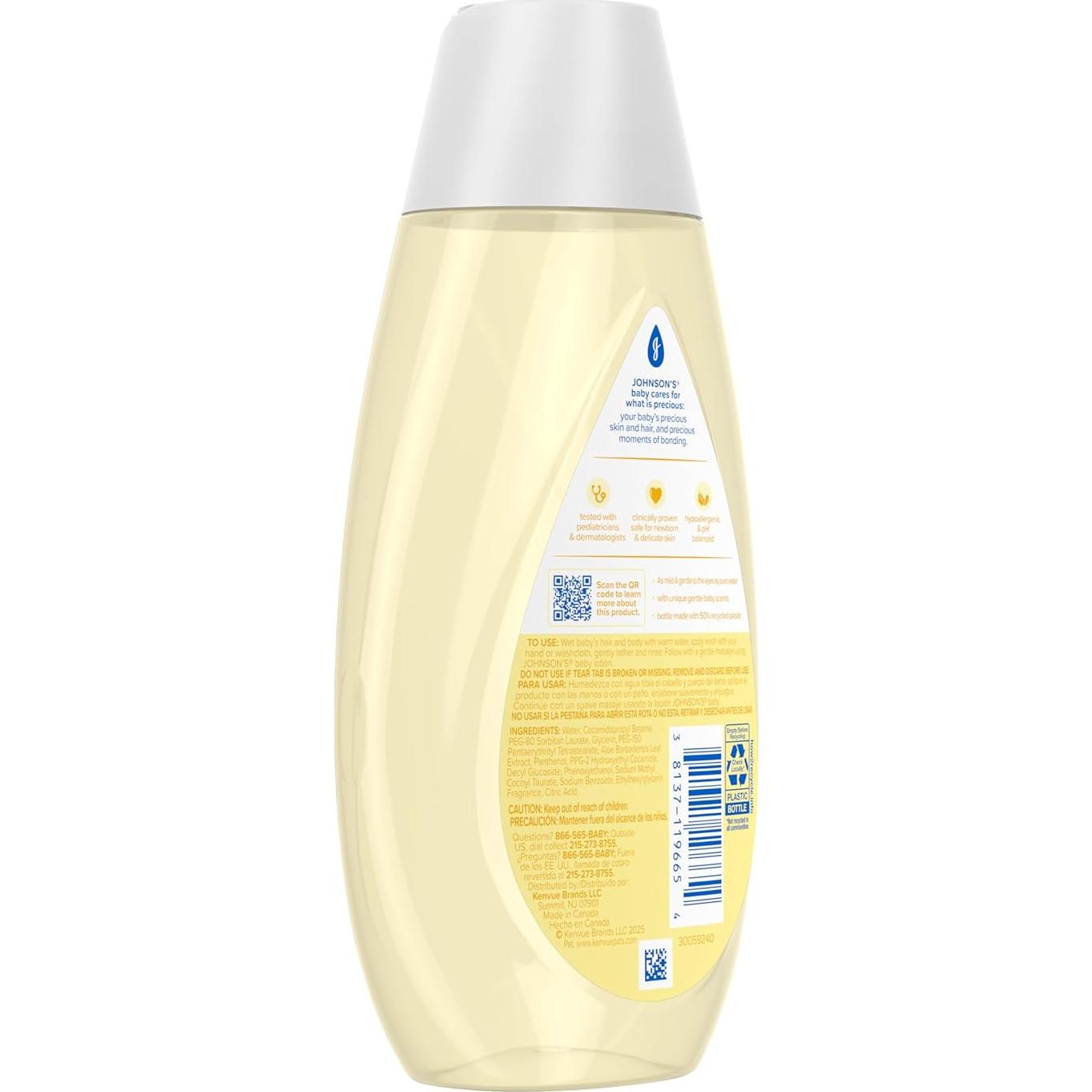 Jabón y Champú Johnson's para Bebés 400 ml Cabeza a Pies