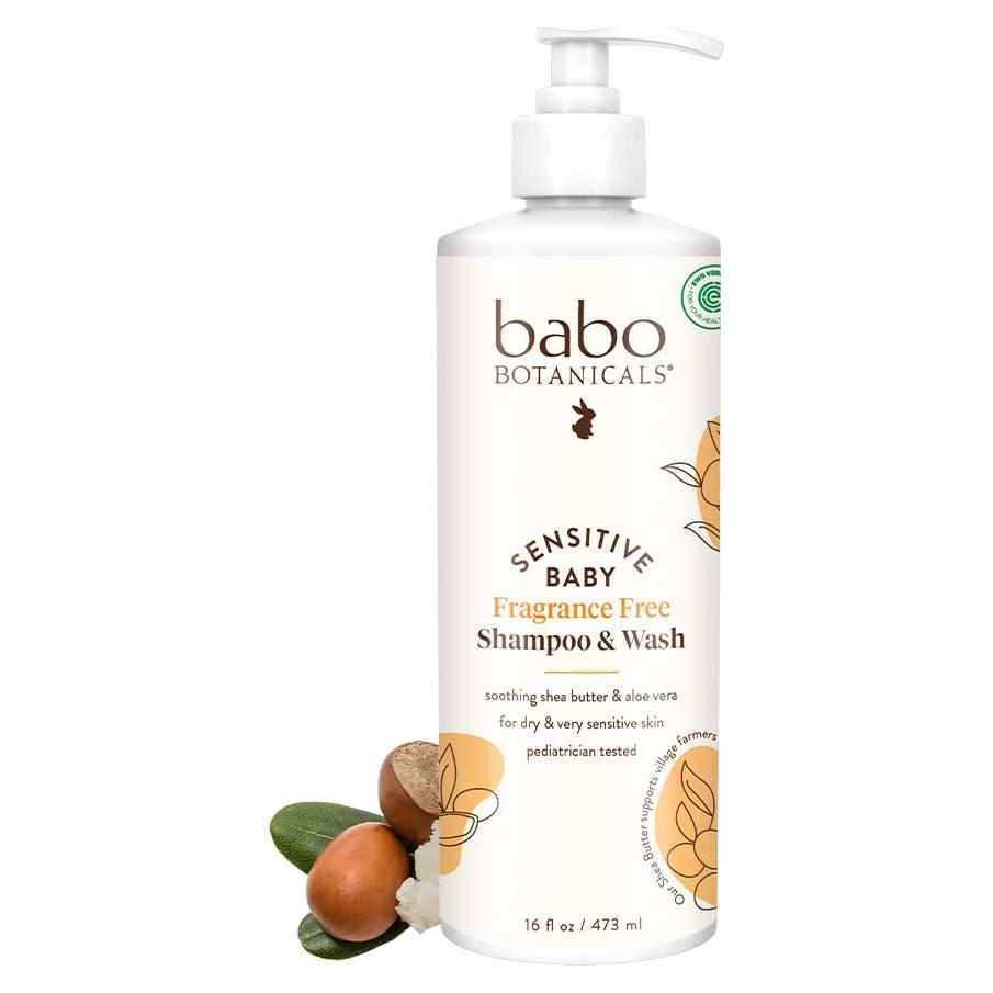 Champú y Lavado Sensible Babo Botanicals 473ml Sin Fragancia