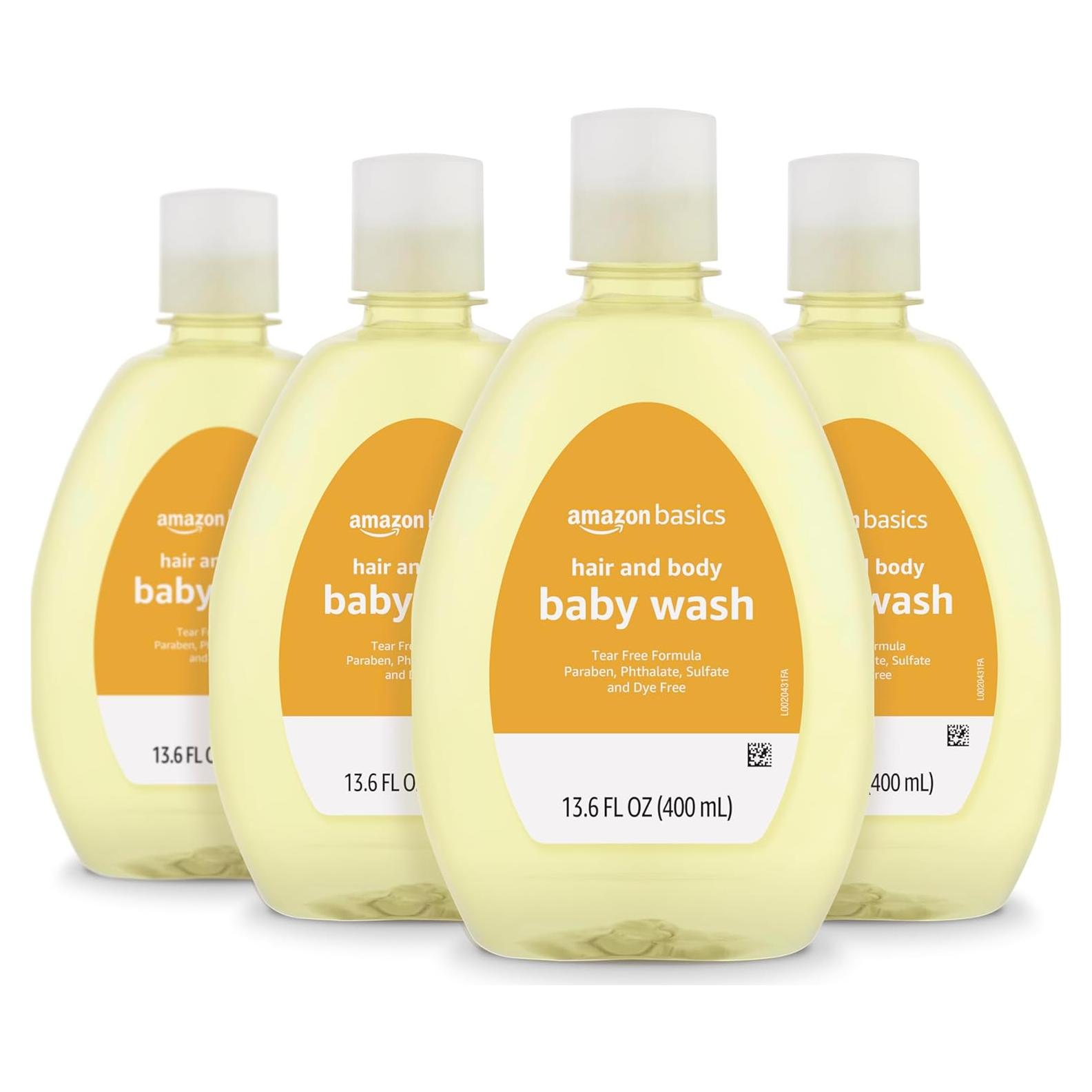 Jabón para Bebés Sin Lagrimas Amazon Basics 403.6 ml x 4