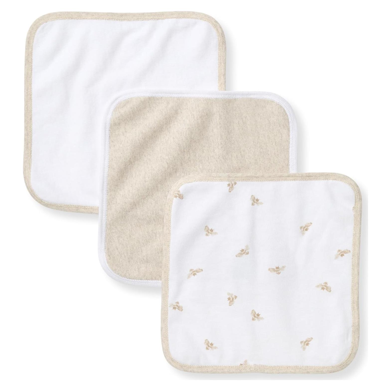 Toallitas para Bebés Burt's Bees, Algodón Orgánico, 3 Unidades