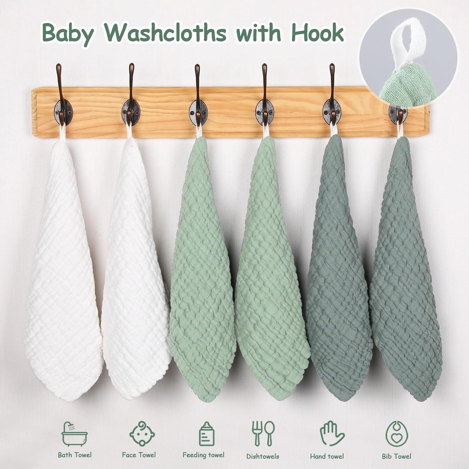 Paños de Lavado para Bebés Looxii 100% Algodón 6 Piezas 30x30 cm